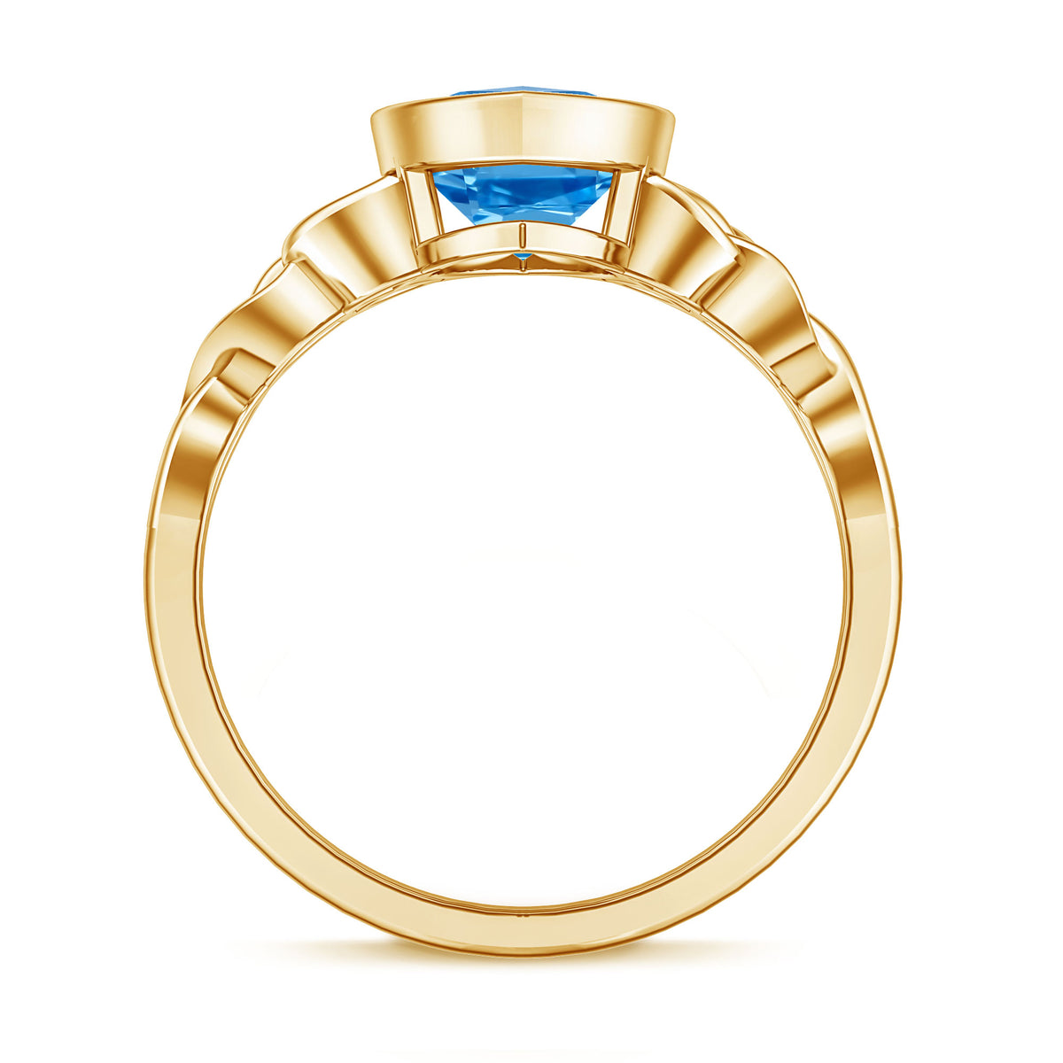 IGI Certified 3 Carat Marquise Lab Grown Blue Diamond Celtic Engagement Ring Vivid Blue - VS1 - Rosec Jewels