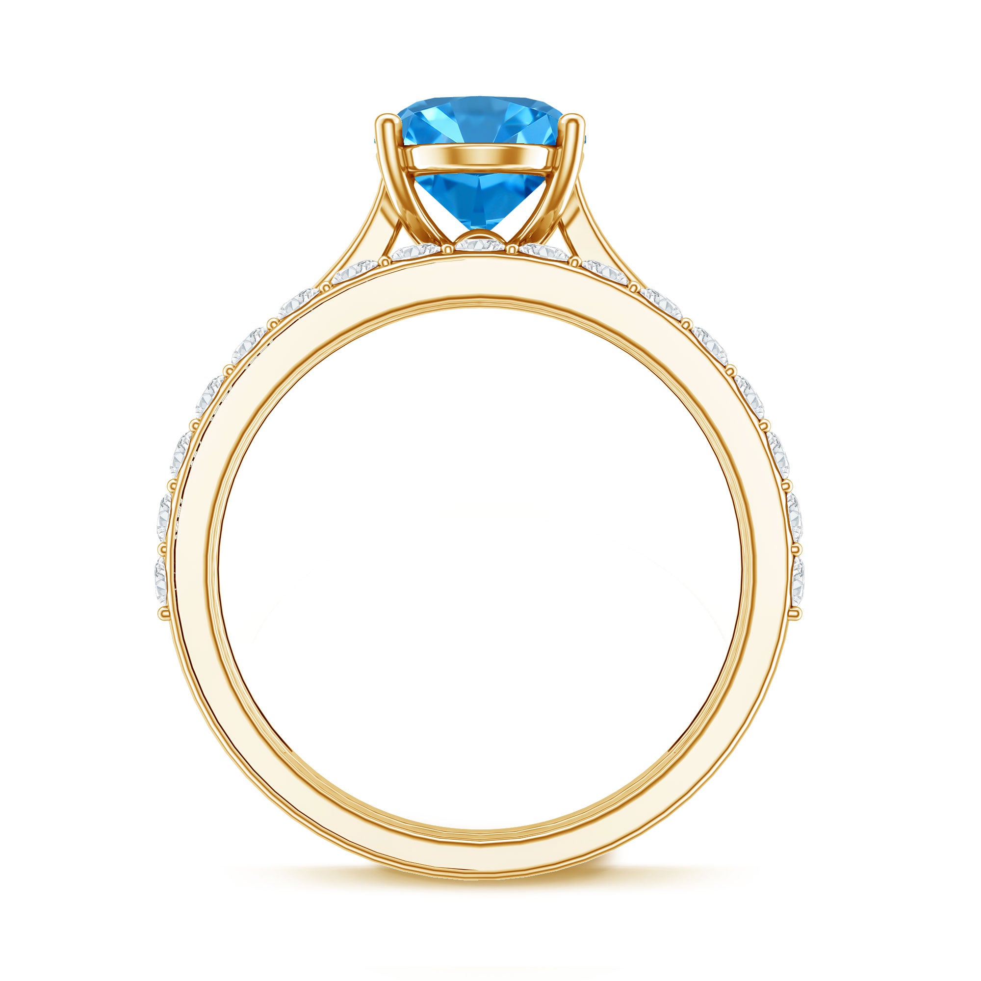 Rosec Jewels-IGI Certified 2 Carat Oval Lab Grown Blue Diamond Bridal Ring Set for Women