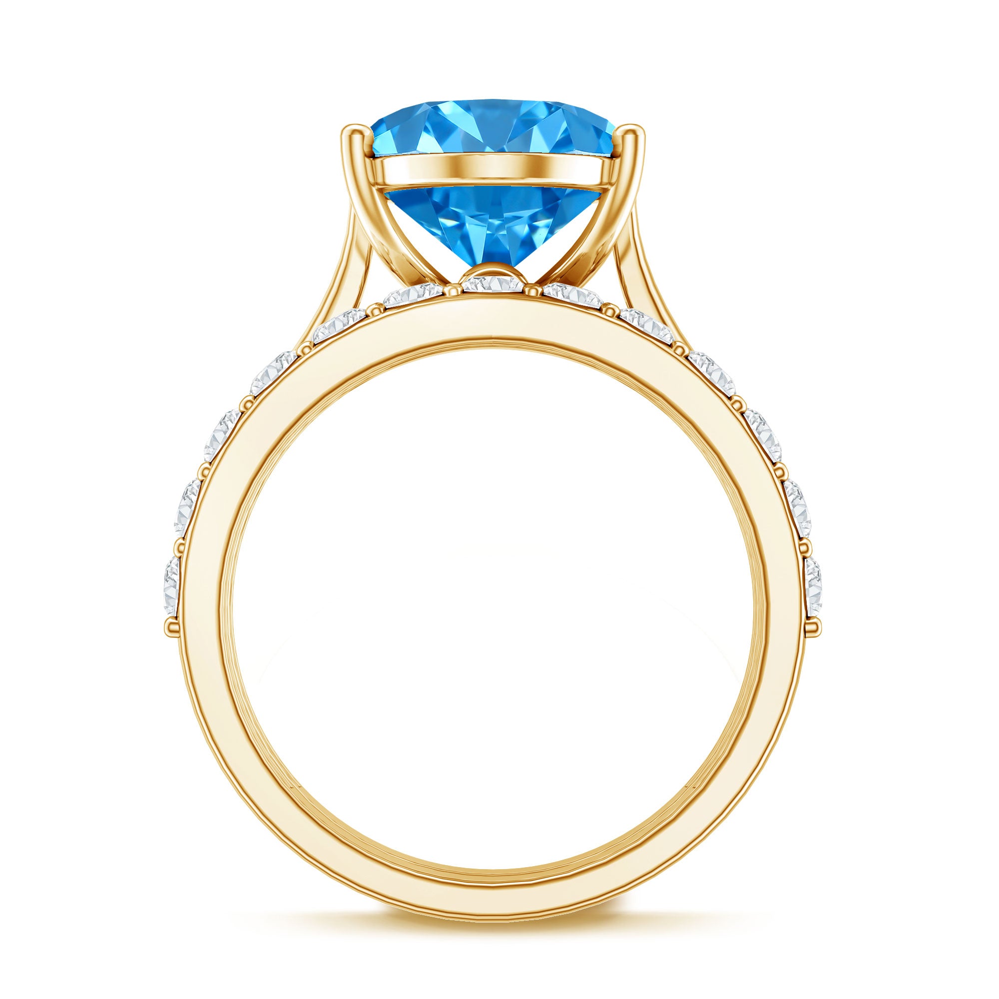 Rosec Jewels-5 Carat Oval Lab Grown Blue Diamond Engagement Ring and Wedding Band with IGI Certificate