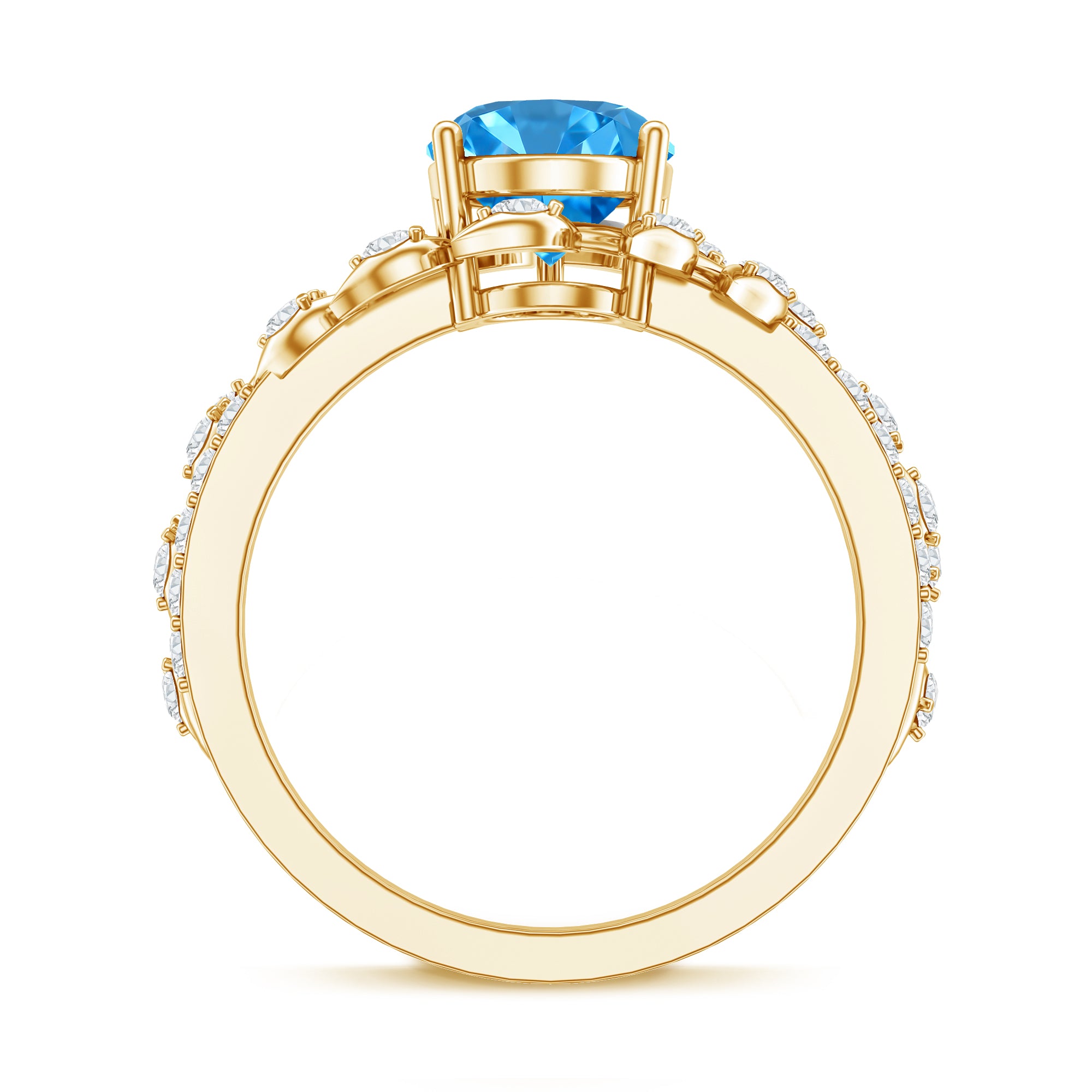 Rosec Jewels-Nature Inspired 2 Carat Lab Grown Diamond Vine Engagement Ring with IGI Certificate