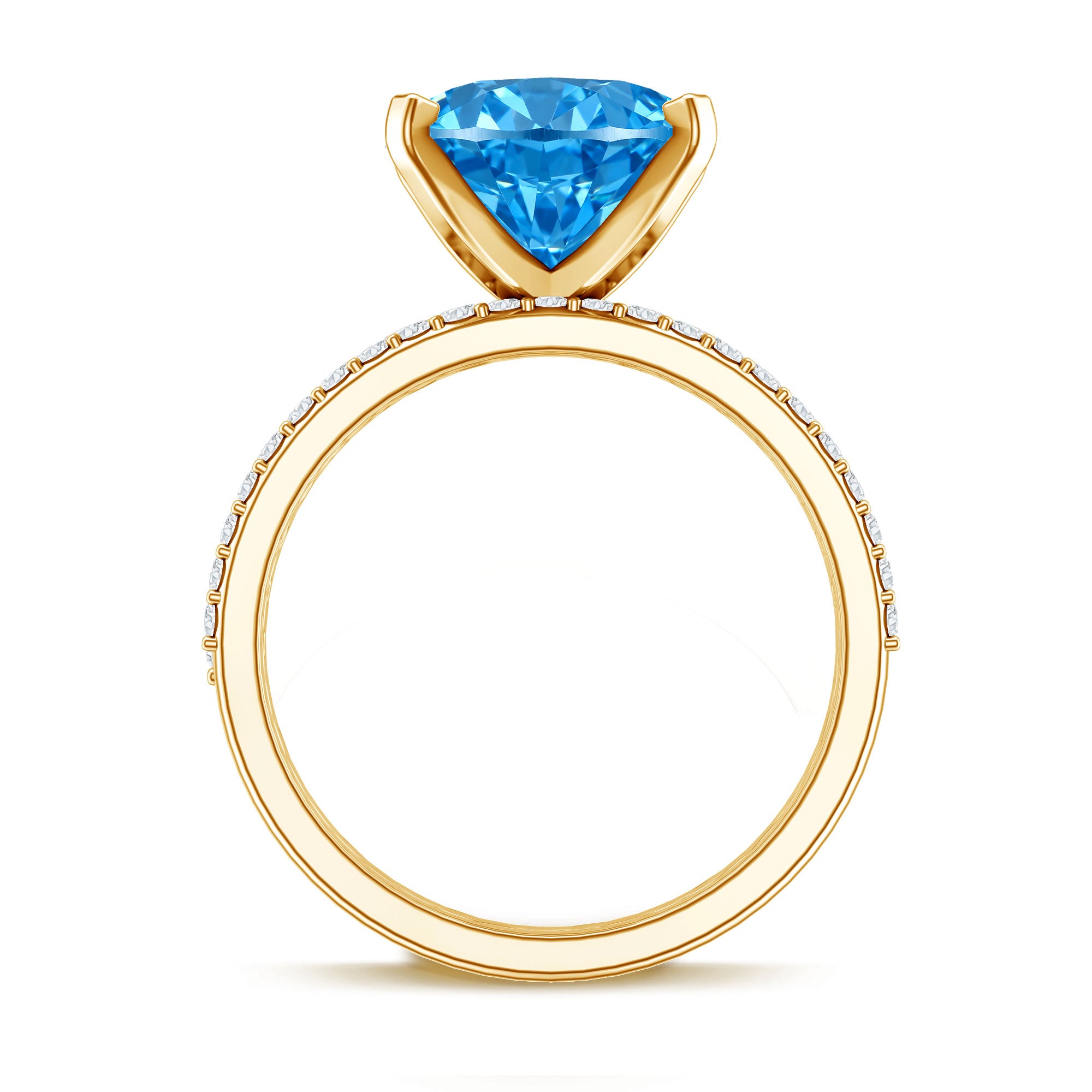 Rosec Jewels-Lab Grown 4 Carat Blue Diamond Oval Wedding Ring Set with IGI Certificate