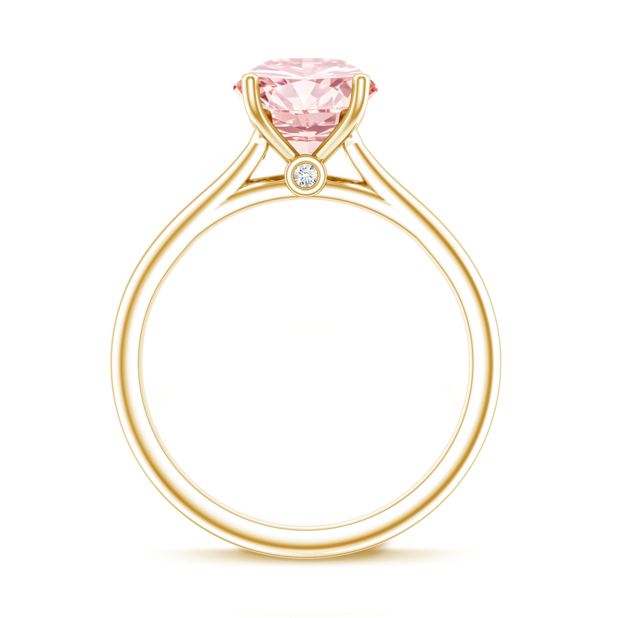 Rosec Jewels-IGI Certified Round Lab Grown Pink Diamond 2 Carat Engagement Ring for Women