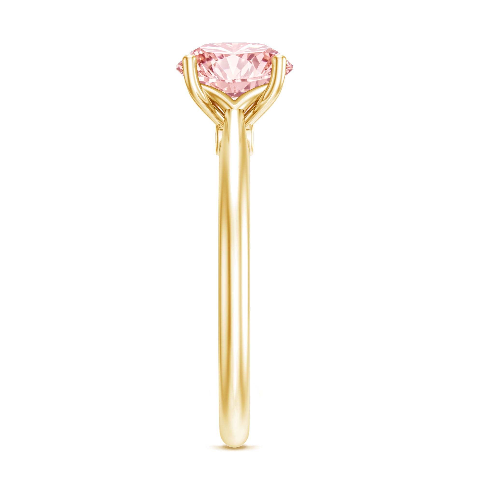 Rosec Jewels-IGI Certified Round Lab Grown Pink Diamond 2 Carat Engagement Ring for Women