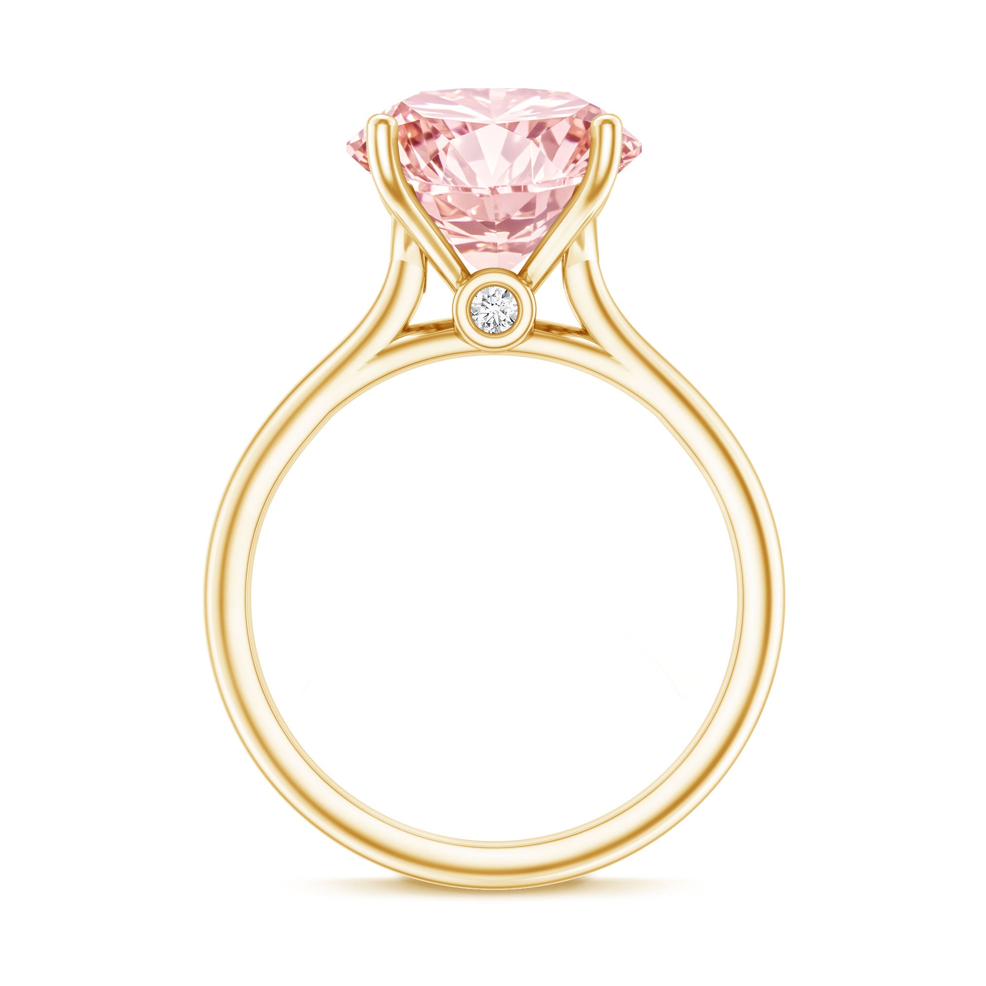 Rosec Jewels-IGI Certified 5 Carat Huge Lab Grown Pink Diamond Solitaire Engagement Ring