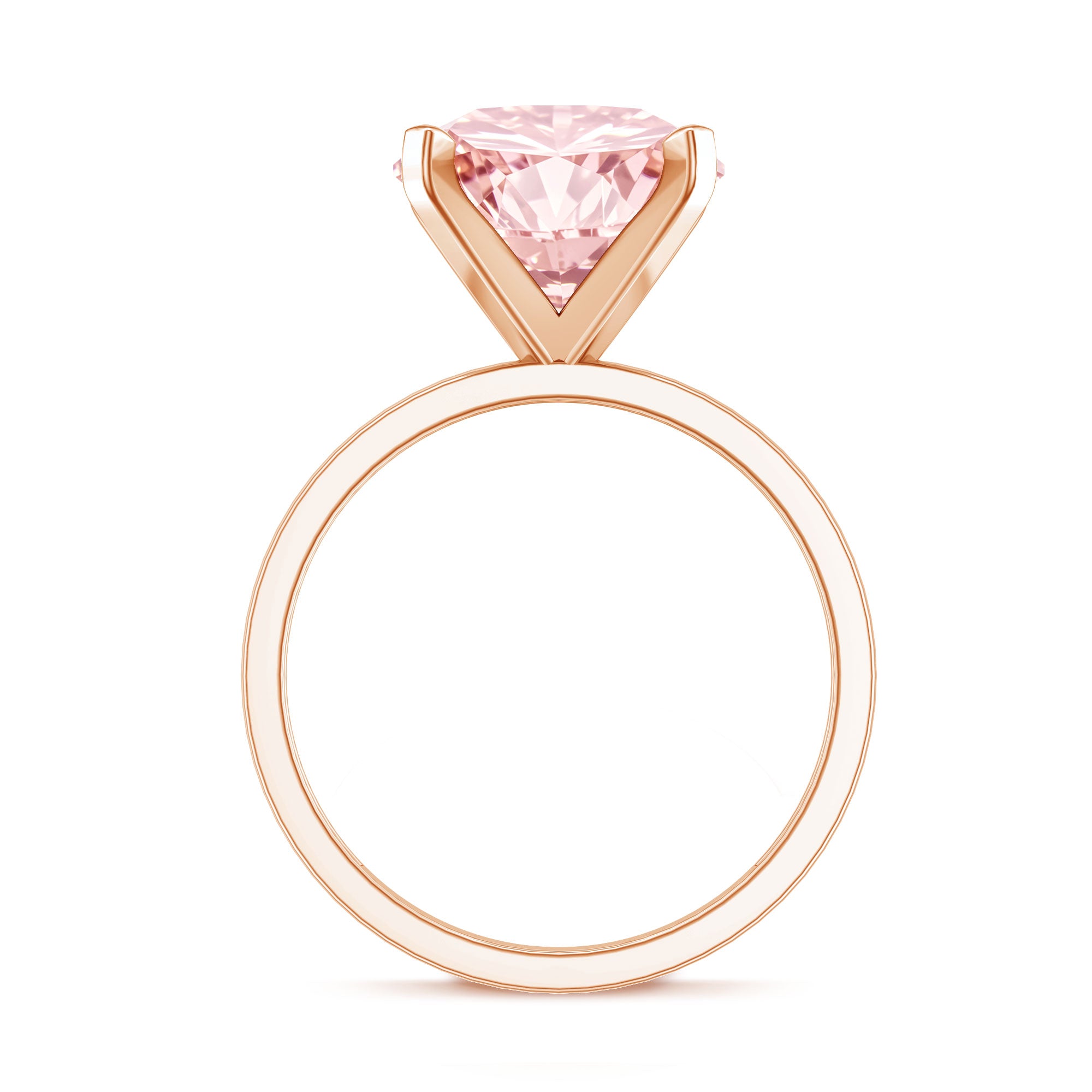 Lab Created 5 Carat Pink Diamond Solitaire Engagement Ring IGI Certified Fancy Pink - VS1 - Rosec Jewels
