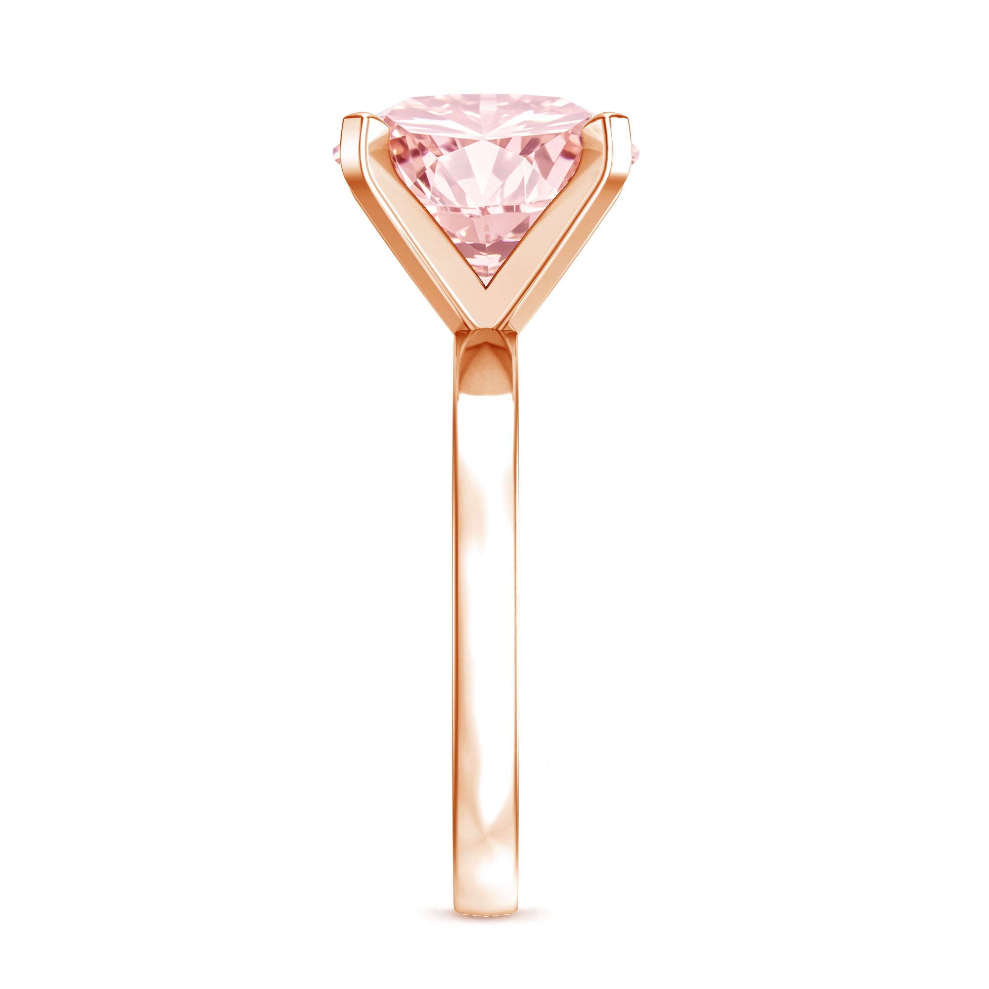 Lab Created 5 Carat Pink Diamond Solitaire Engagement Ring IGI Certified Fancy Pink - VS1 - Rosec Jewels