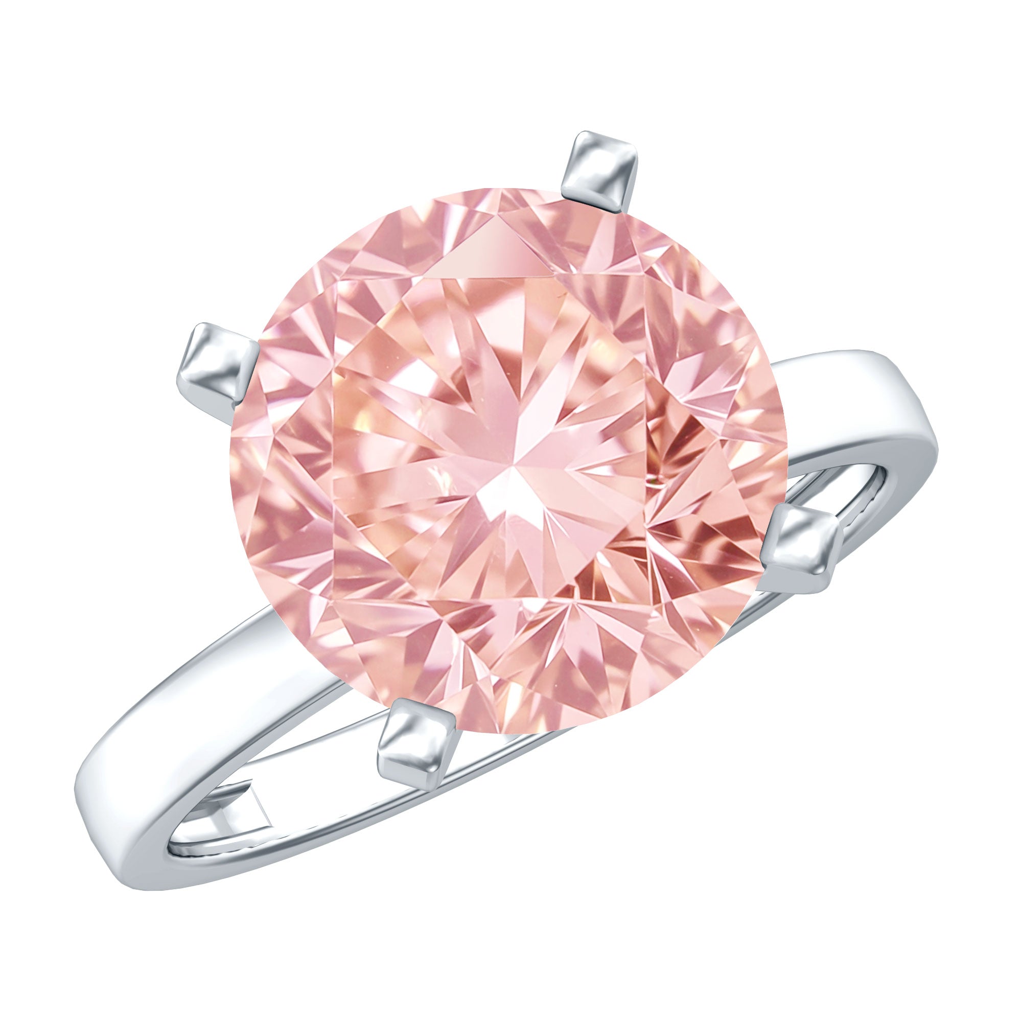 Lab Created 5 Carat Pink Diamond Solitaire Engagement Ring IGI Certified Fancy Pink - VS1 - Rosec Jewels