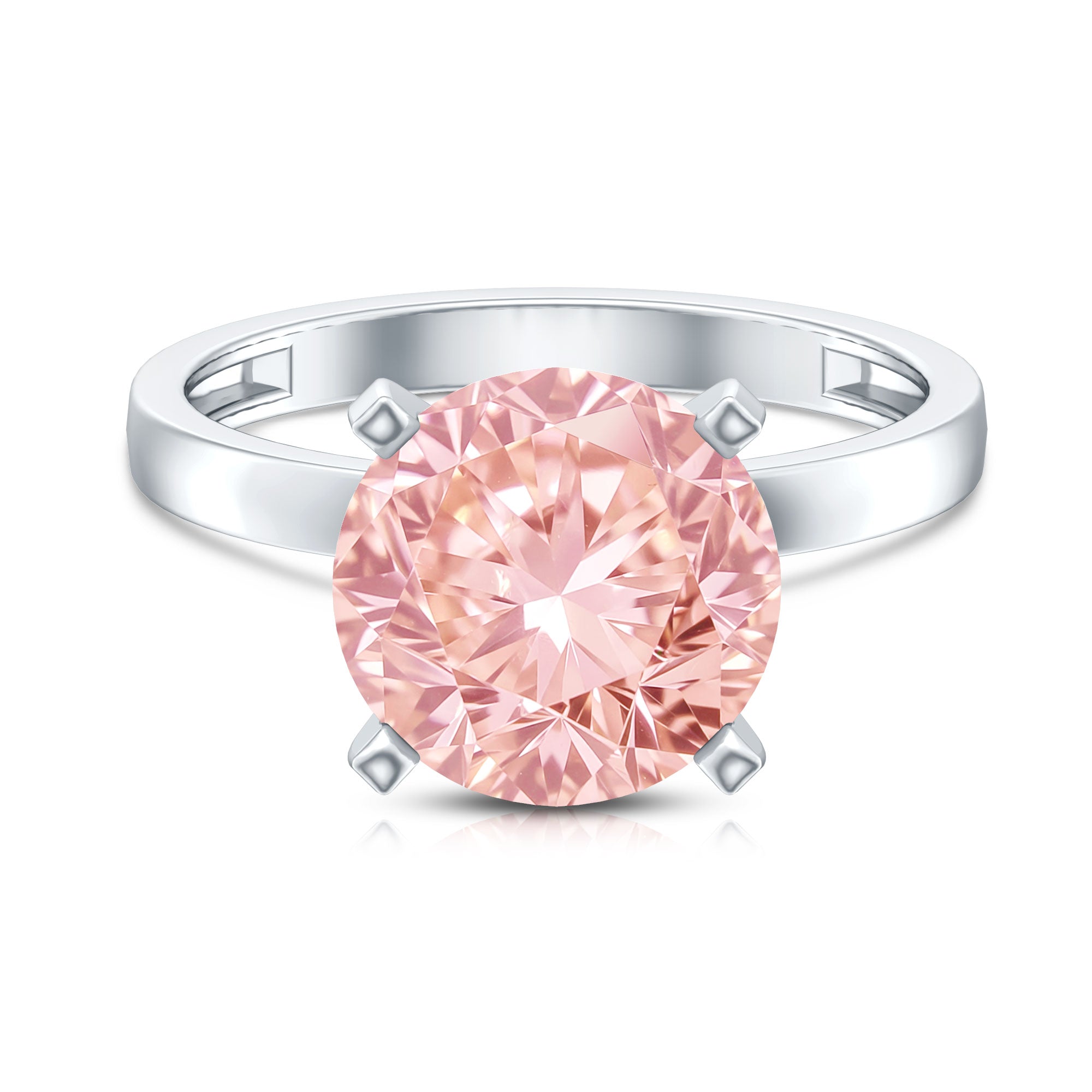 Lab Created 5 Carat Pink Diamond Solitaire Engagement Ring IGI Certified Fancy Pink - VS1 - Rosec Jewels