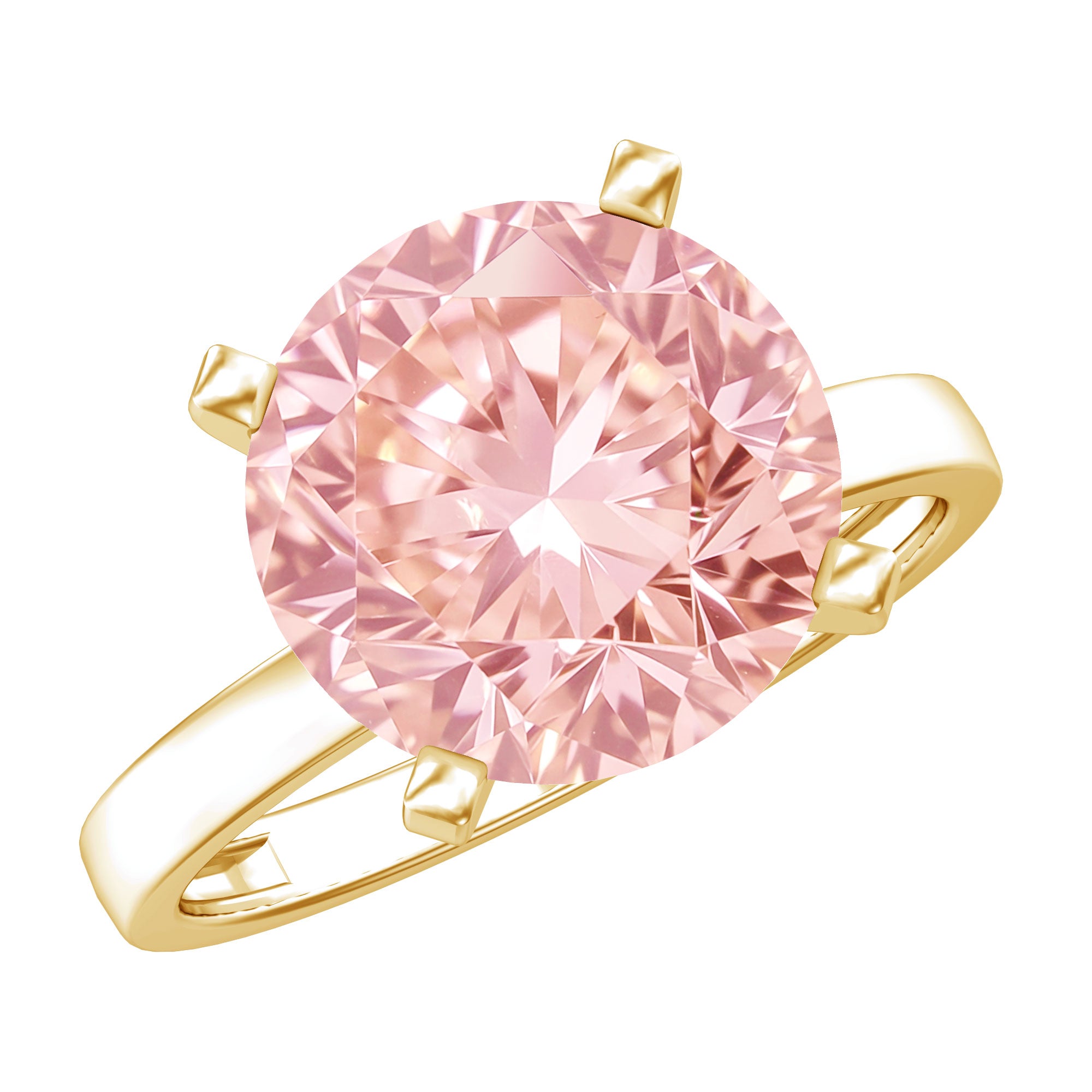 Lab Created 5 Carat Pink Diamond Solitaire Engagement Ring IGI Certified Fancy Pink - VS1 - Rosec Jewels