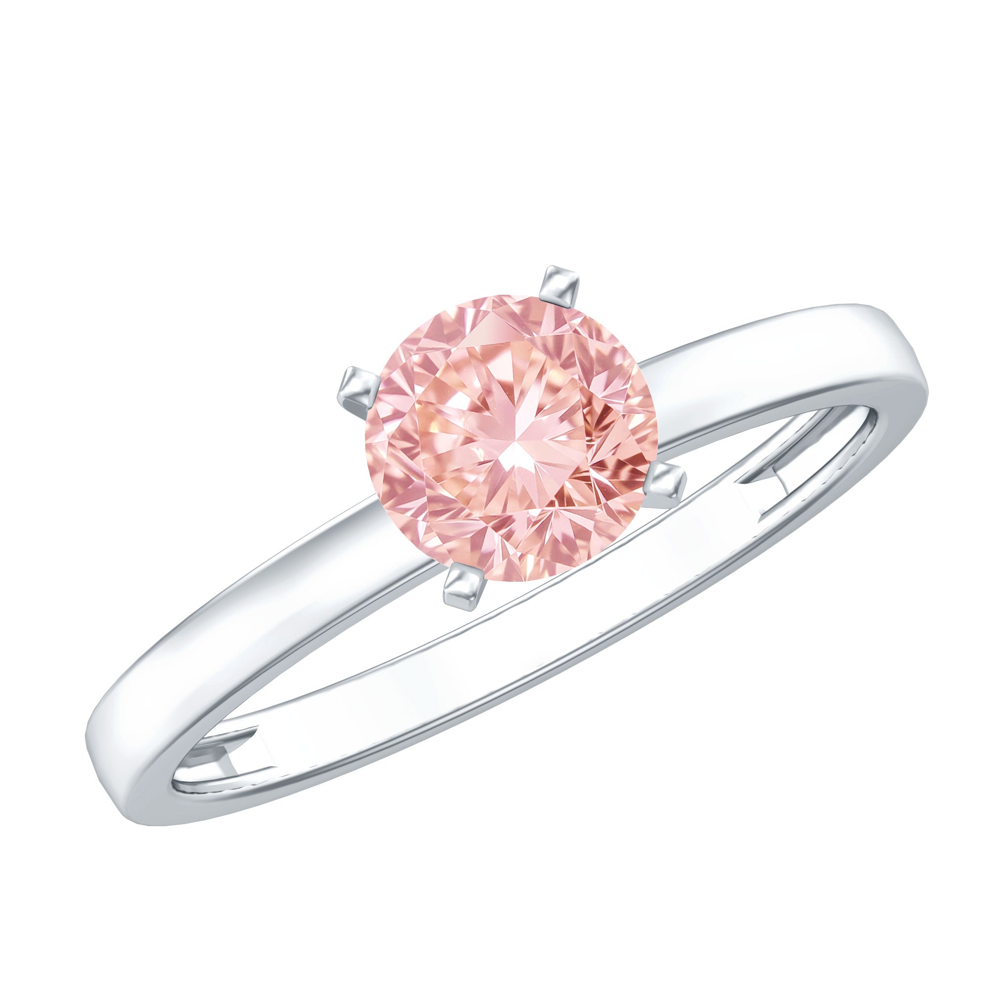 Lab Grown 1 Carat Pink Diamond Solitaire Engagement Ring with IGI Certificate Fancy Pink - VS1 - Rosec Jewels