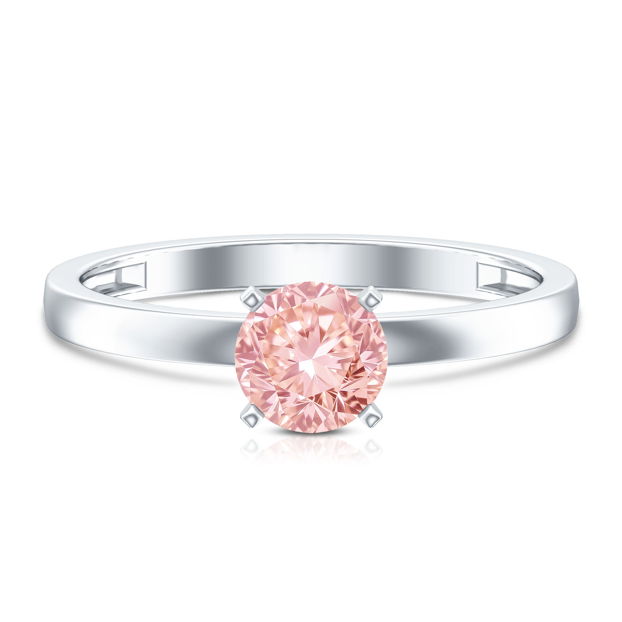 Lab Grown 1 Carat Pink Diamond Solitaire Engagement Ring with IGI Certificate Fancy Pink - VS1 - Rosec Jewels