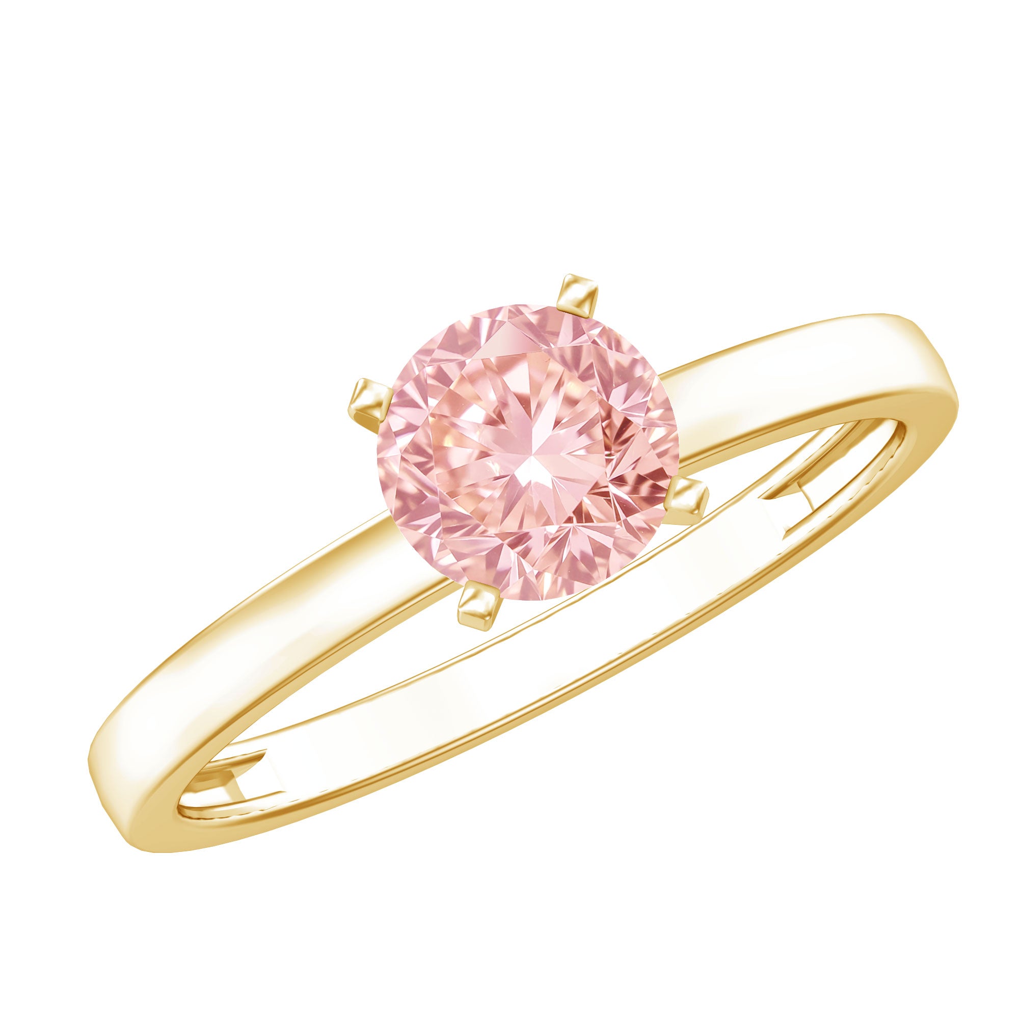 Lab Grown 1 Carat Pink Diamond Solitaire Engagement Ring with IGI Certificate Fancy Pink - VS1 - Rosec Jewels
