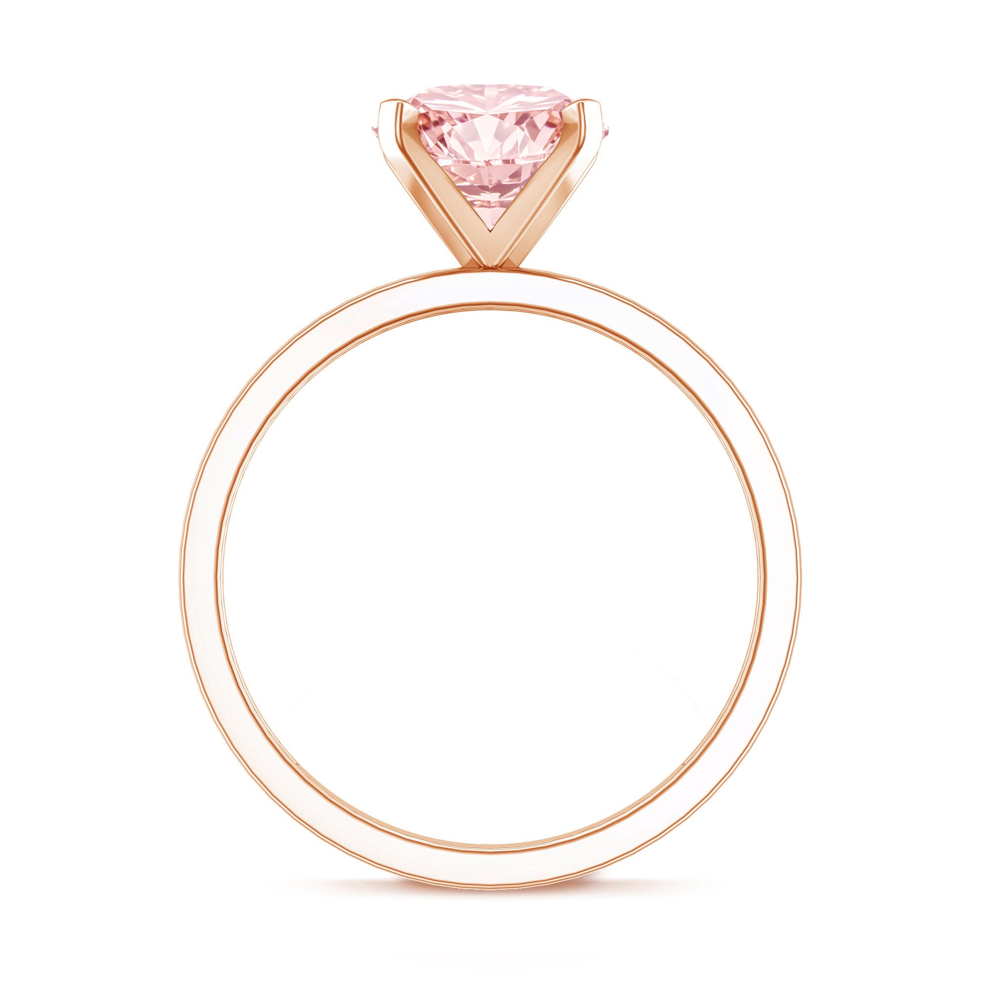 Lab Grown Pink Diamond 3 Carat Solitaire Engagement Ring with IGI Certificate Fancy Pink - VS1 - Rosec Jewels