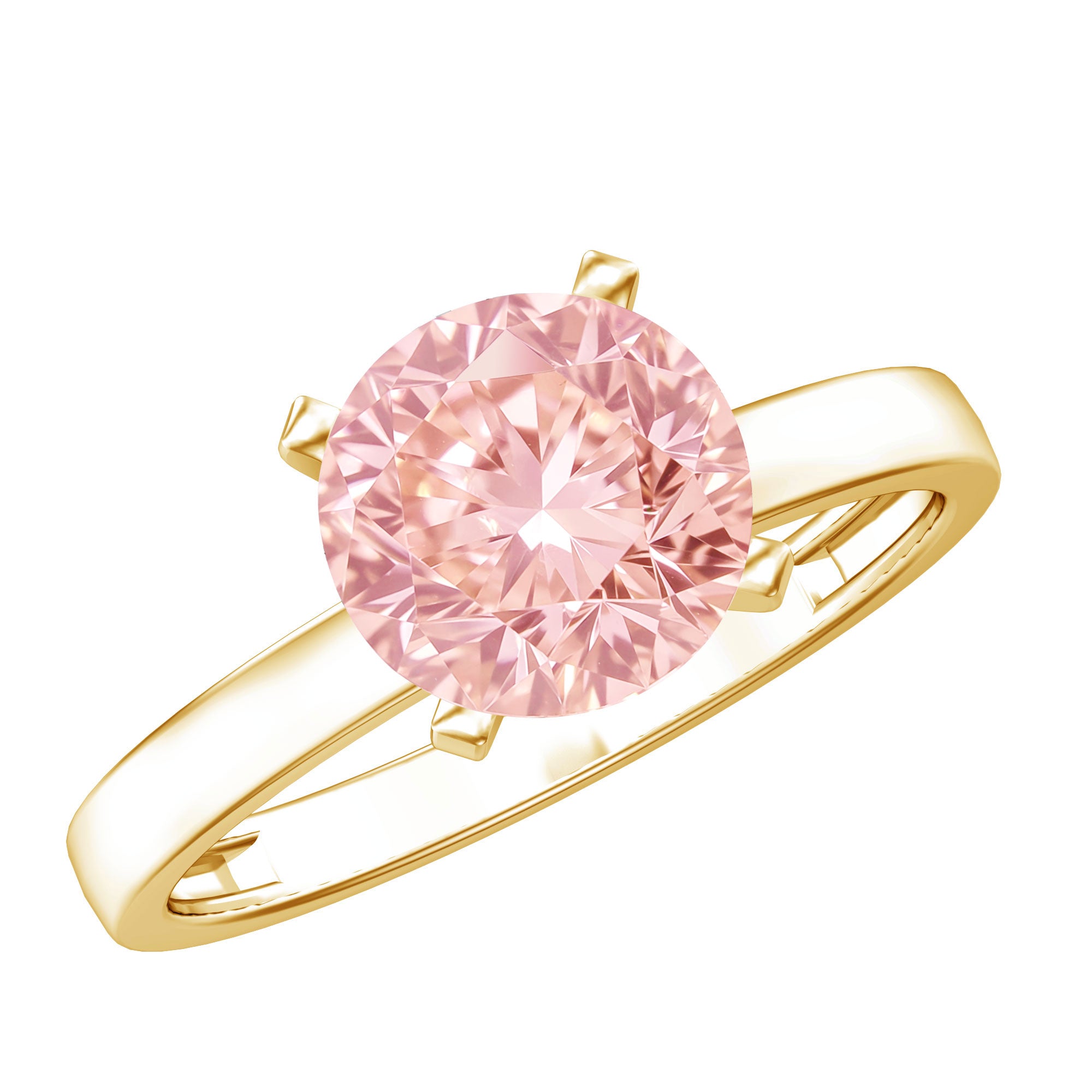 Lab Grown Pink Diamond 3 Carat Solitaire Engagement Ring with IGI Certificate Fancy Pink - VS1 - Rosec Jewels