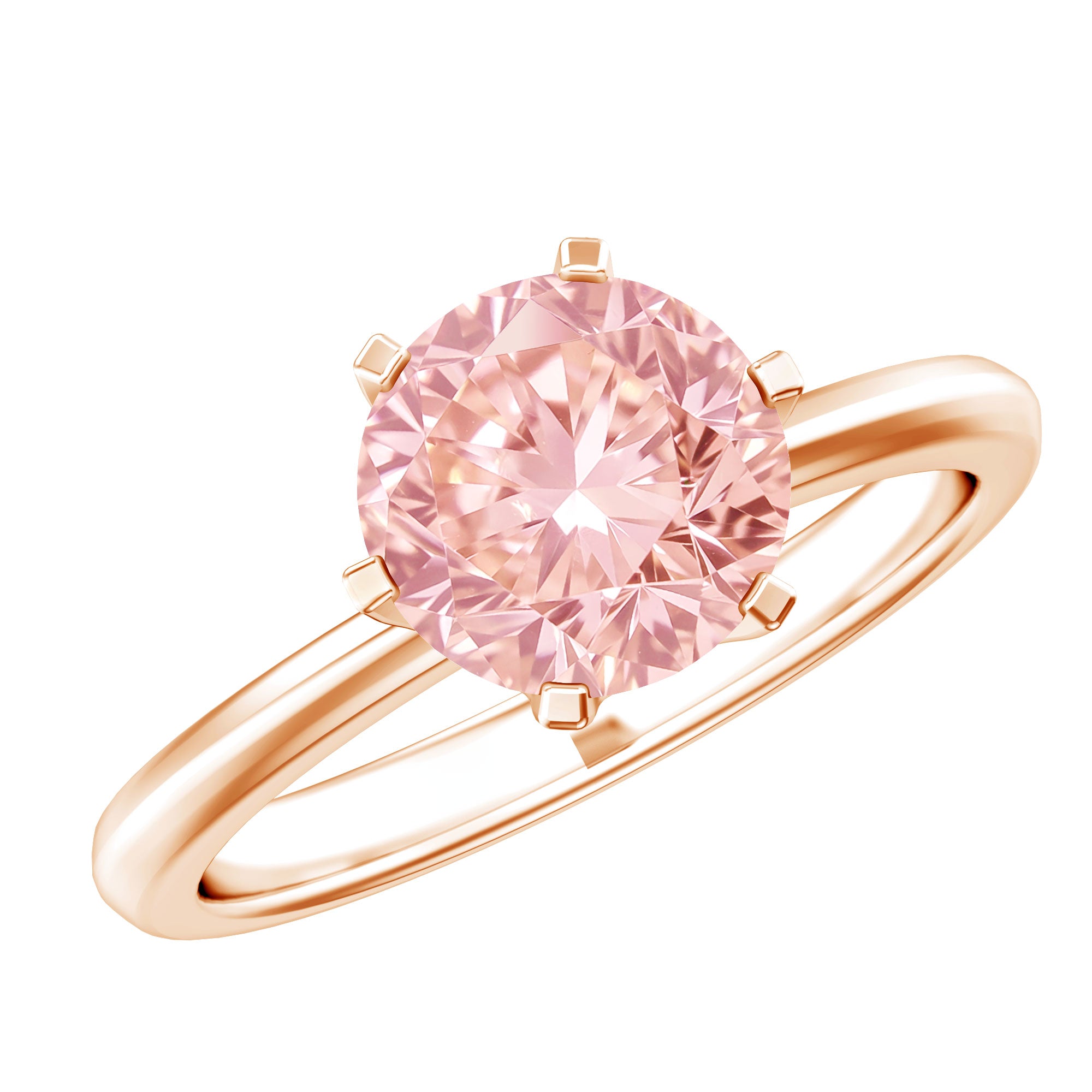 IGI Certified Solitaire 3 Carat Lab Grown Pink Diamond Engagement Ring For Women Fancy Pink - VS1 - Rosec Jewels