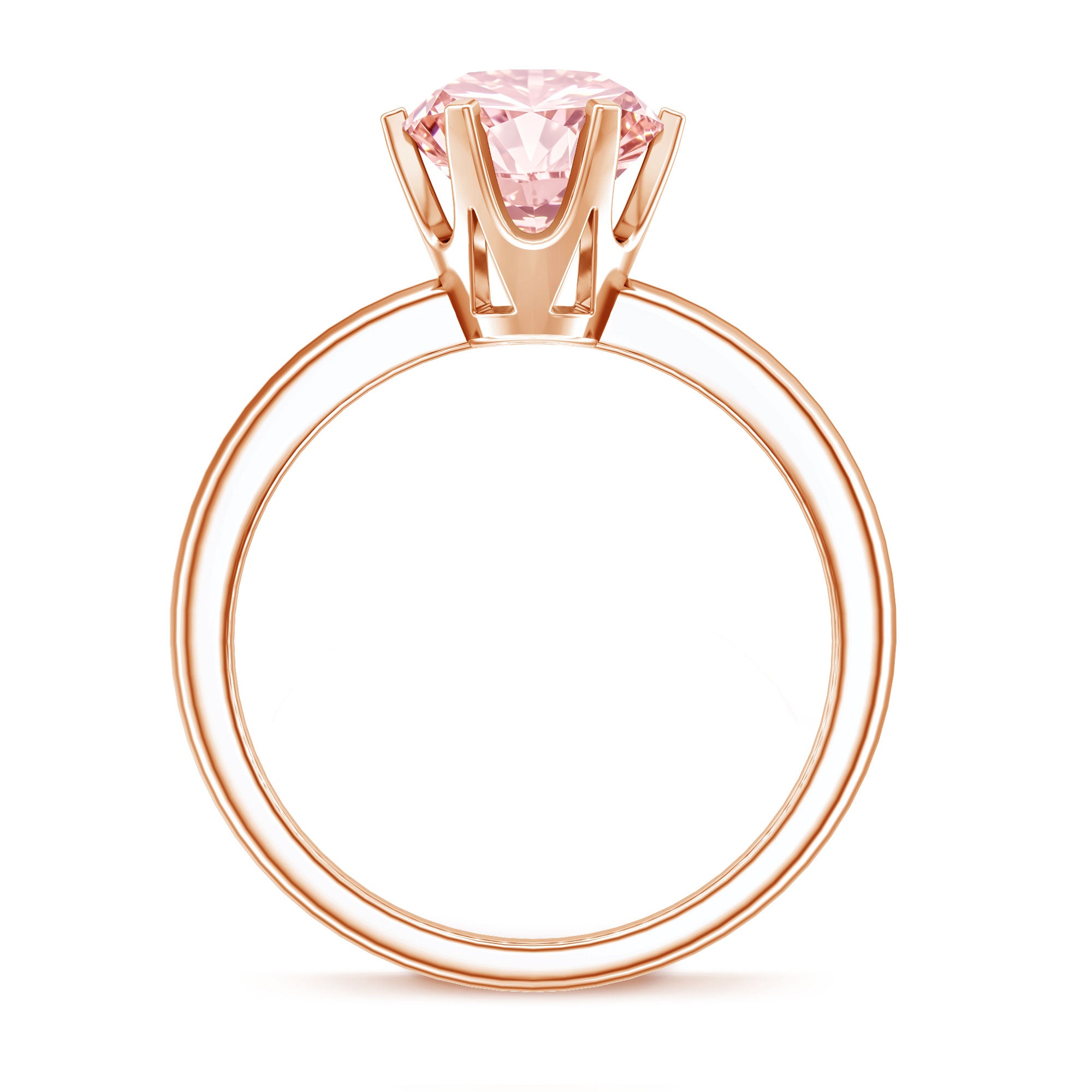 IGI Certified Solitaire 3 Carat Lab Grown Pink Diamond Engagement Ring For Women Fancy Pink - VS1 - Rosec Jewels