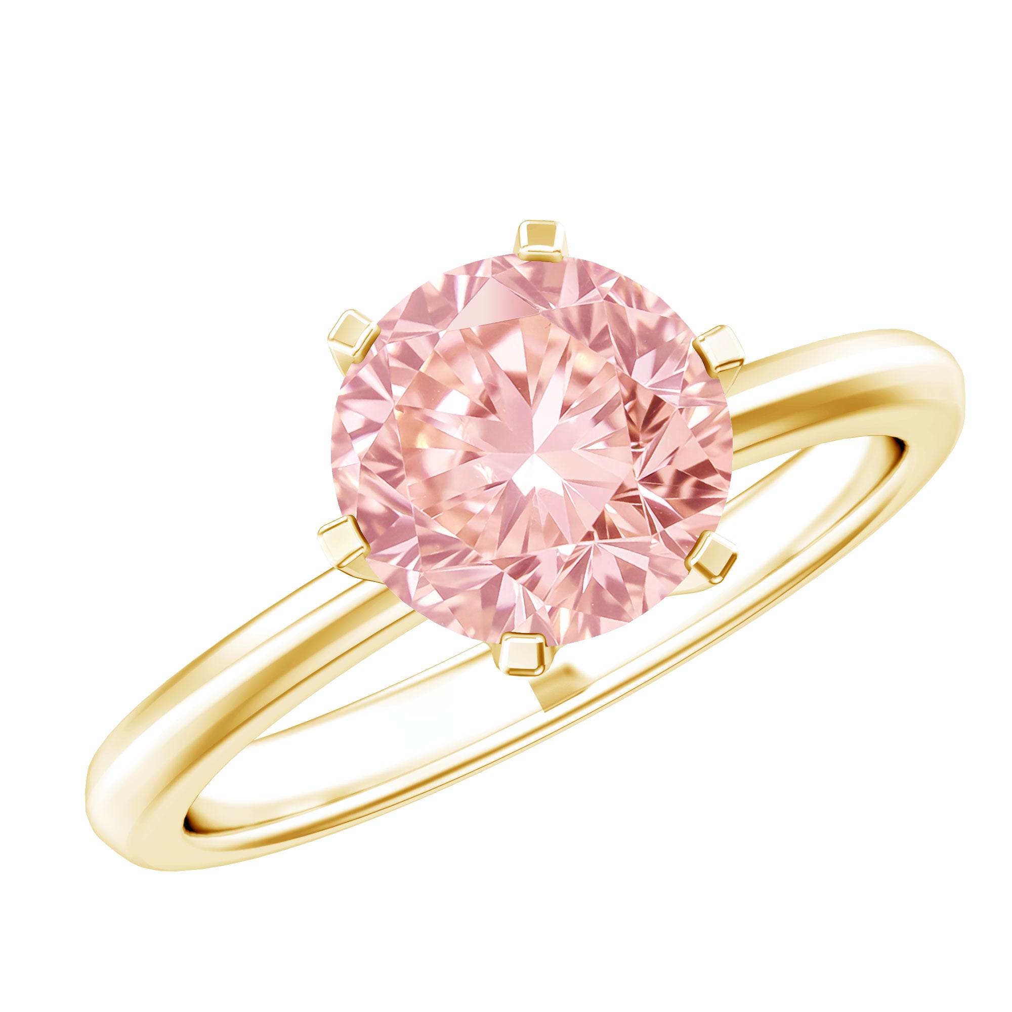 IGI Certified Solitaire 3 Carat Lab Grown Pink Diamond Engagement Ring For Women Fancy Pink - VS1 - Rosec Jewels