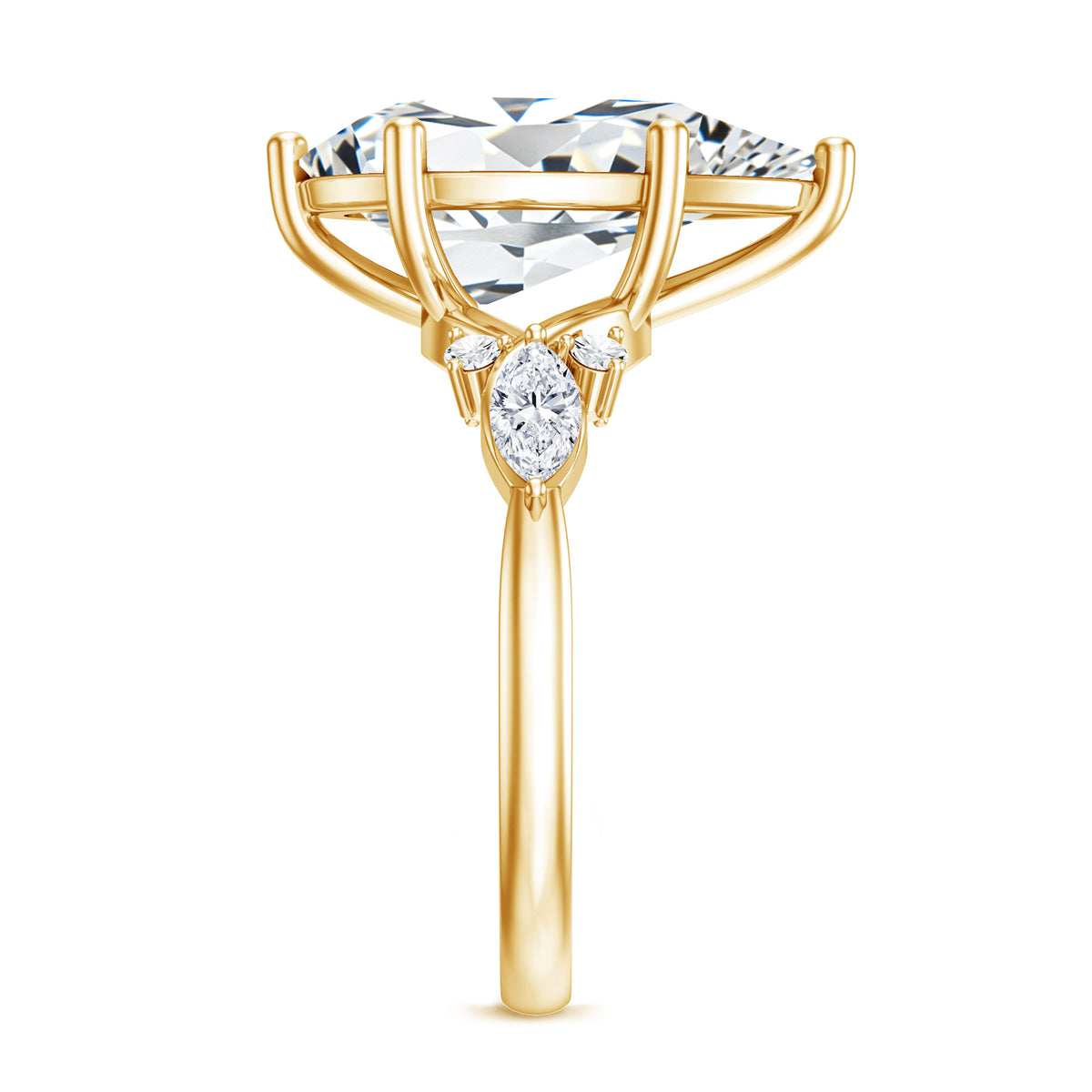 IGI Certified 5 Carat Pear Cut Lab Grown Diamond Big Statement Ring Lab - ( E-VS1 ) - Rosec Jewels