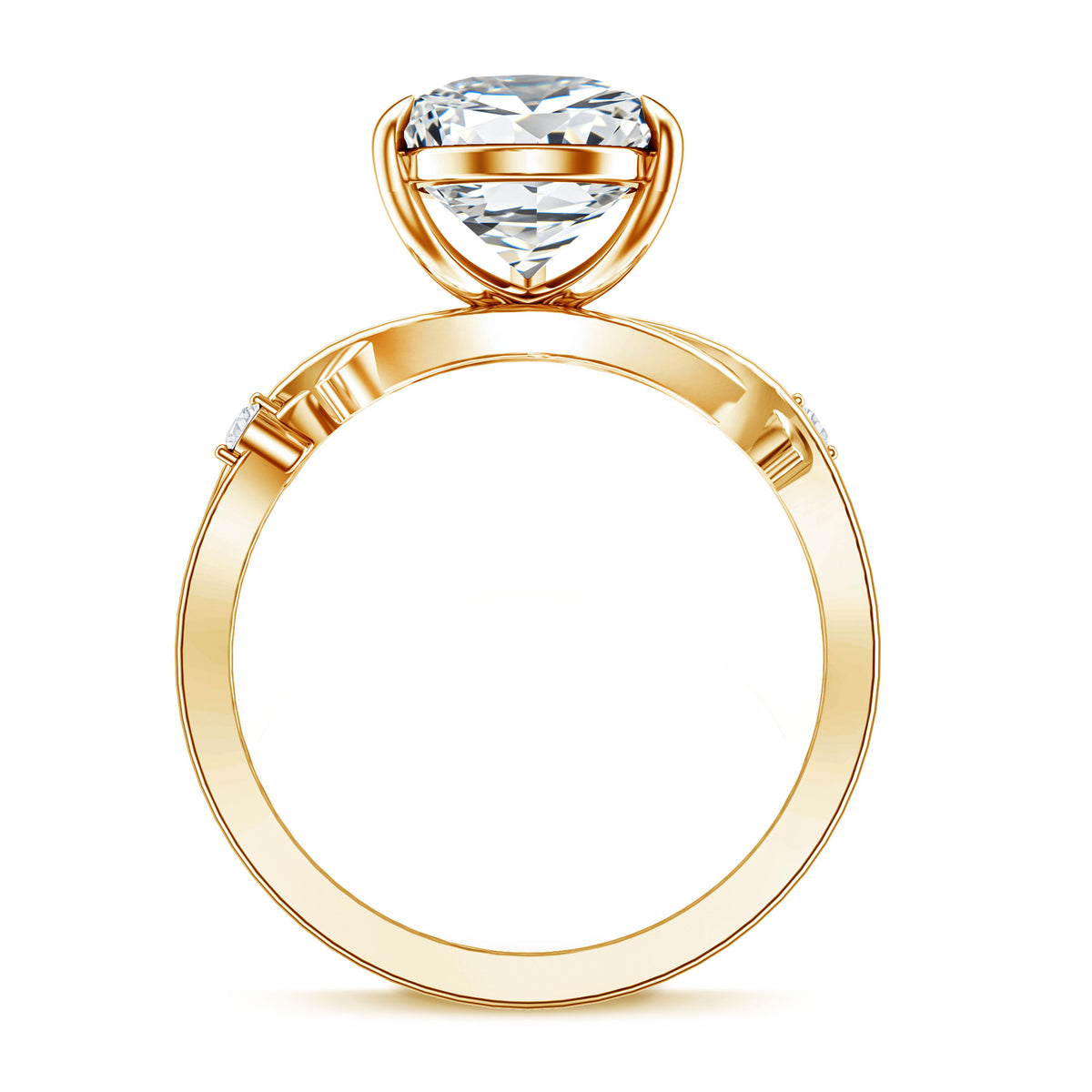 Pear Shaped 4 Carat Lab Grown Diamond Designer Engagement Ring with IGI Certificate Lab - ( E-VS1 ) - Rosec Jewels