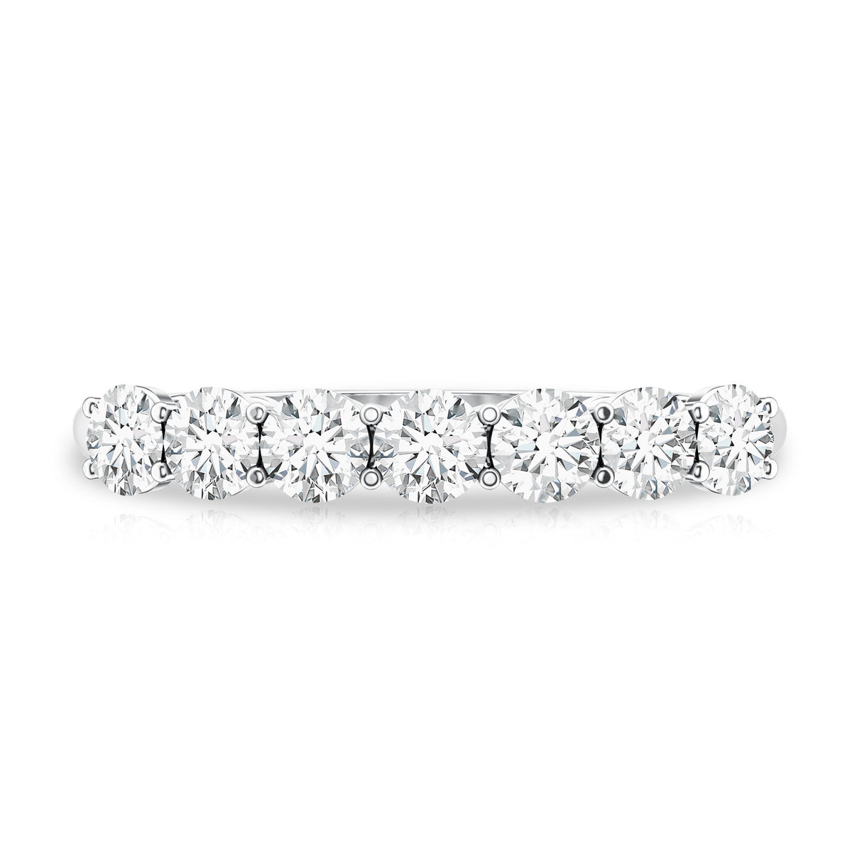 Natural Diamond Half Eternity Band Ring for Women Natural - ( HI-SI ) - Rosec Jewels