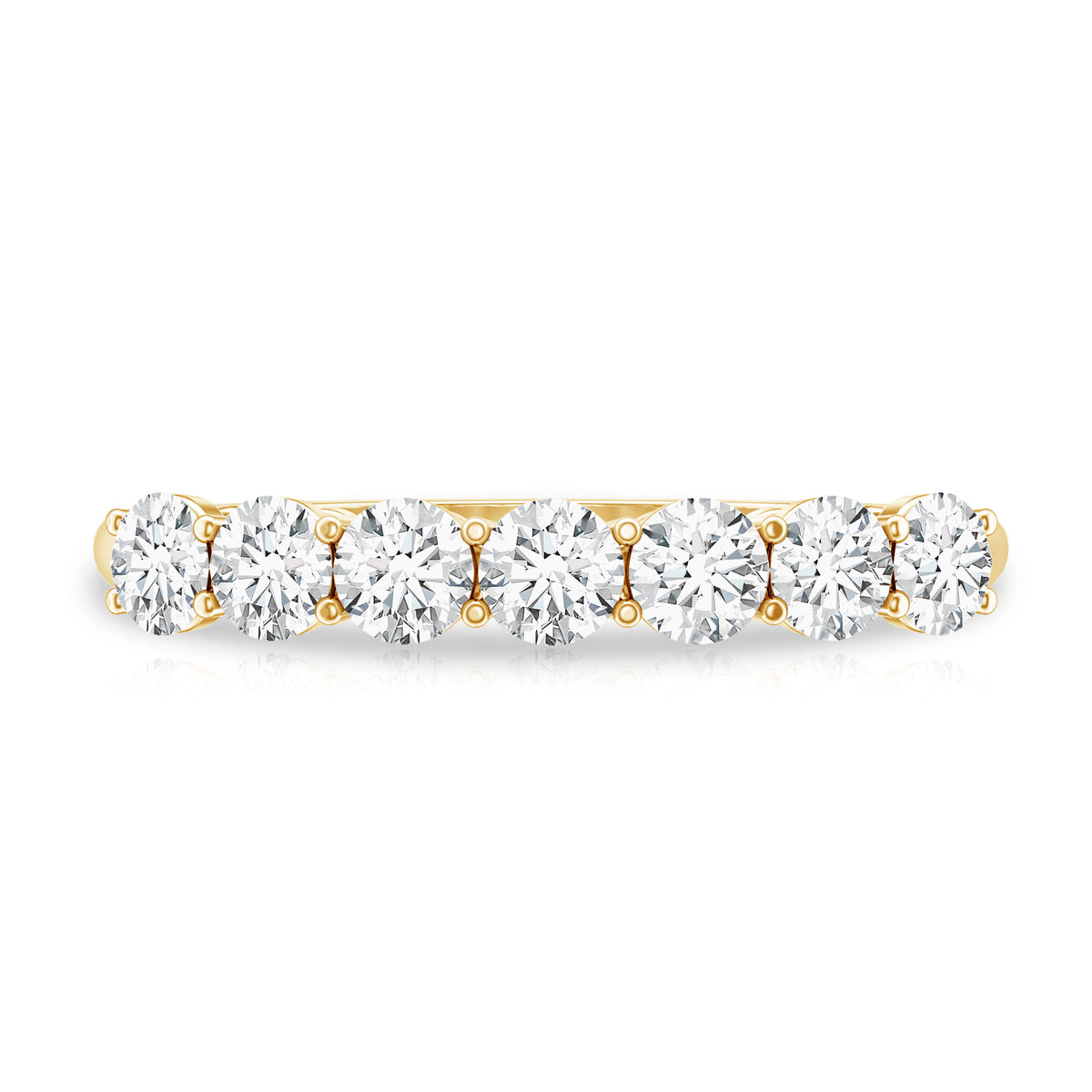 Natural Diamond Half Eternity Band Ring for Women Natural - ( HI-SI ) - Rosec Jewels