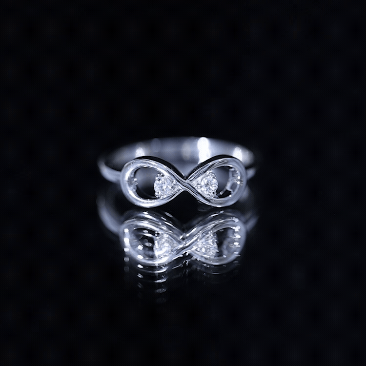 Certified Real Diamond Infinity Promise Ring for Women Natural - ( HI-SI ) - Rosec Jewels