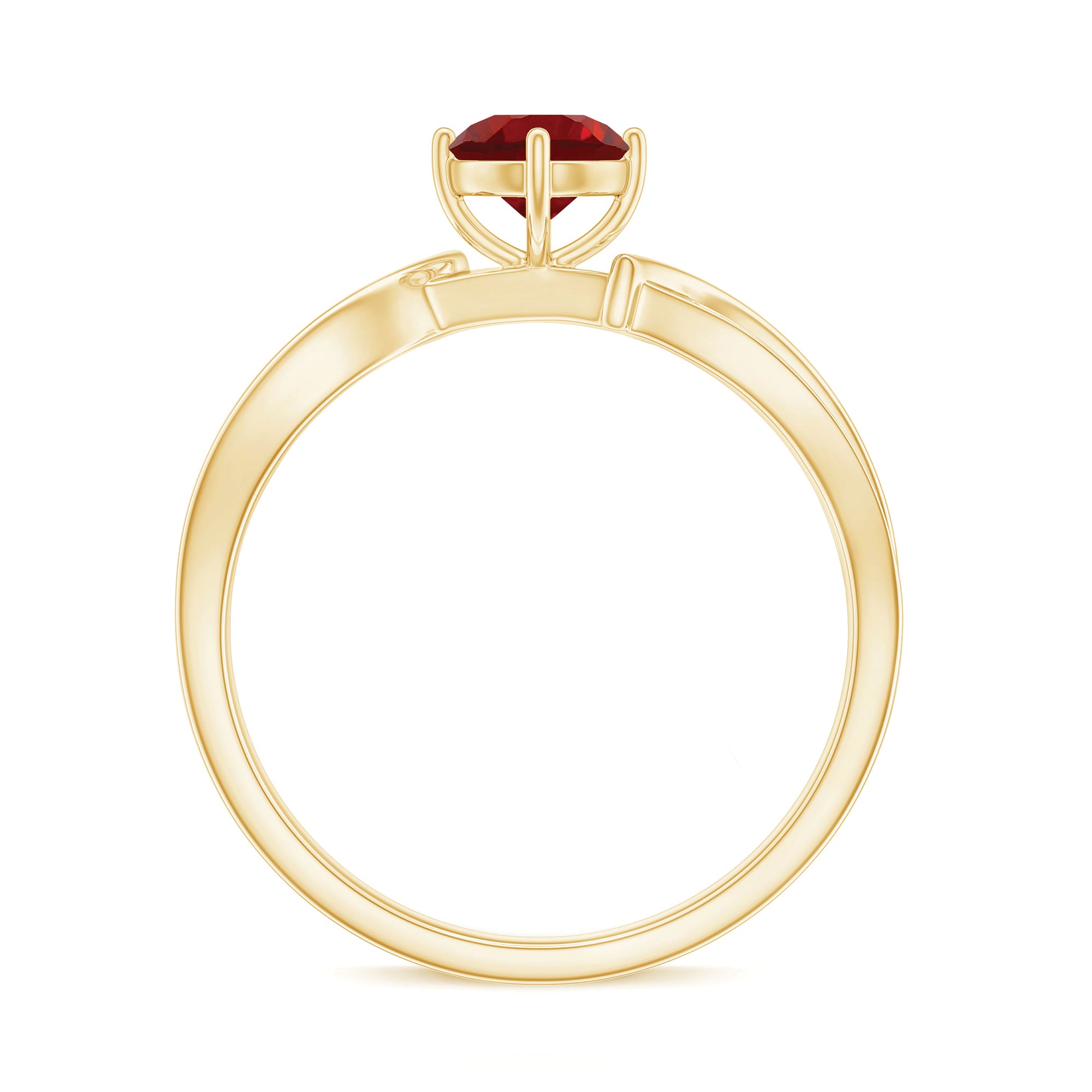 Rosec Jewels-Solitaire Lab Created Ruby Infinity Engagement Ring with Diamonds