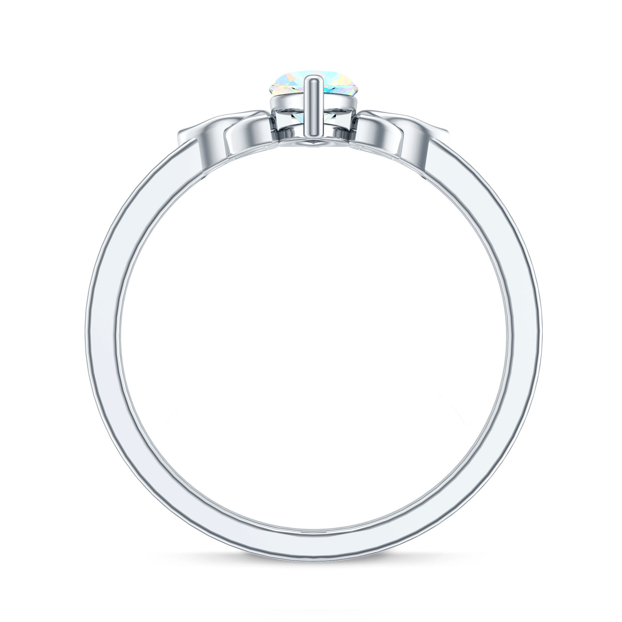 Natural Ethiopian Opal October Birthstone Ring with Celtic Knot AAA - Rosec Jewels