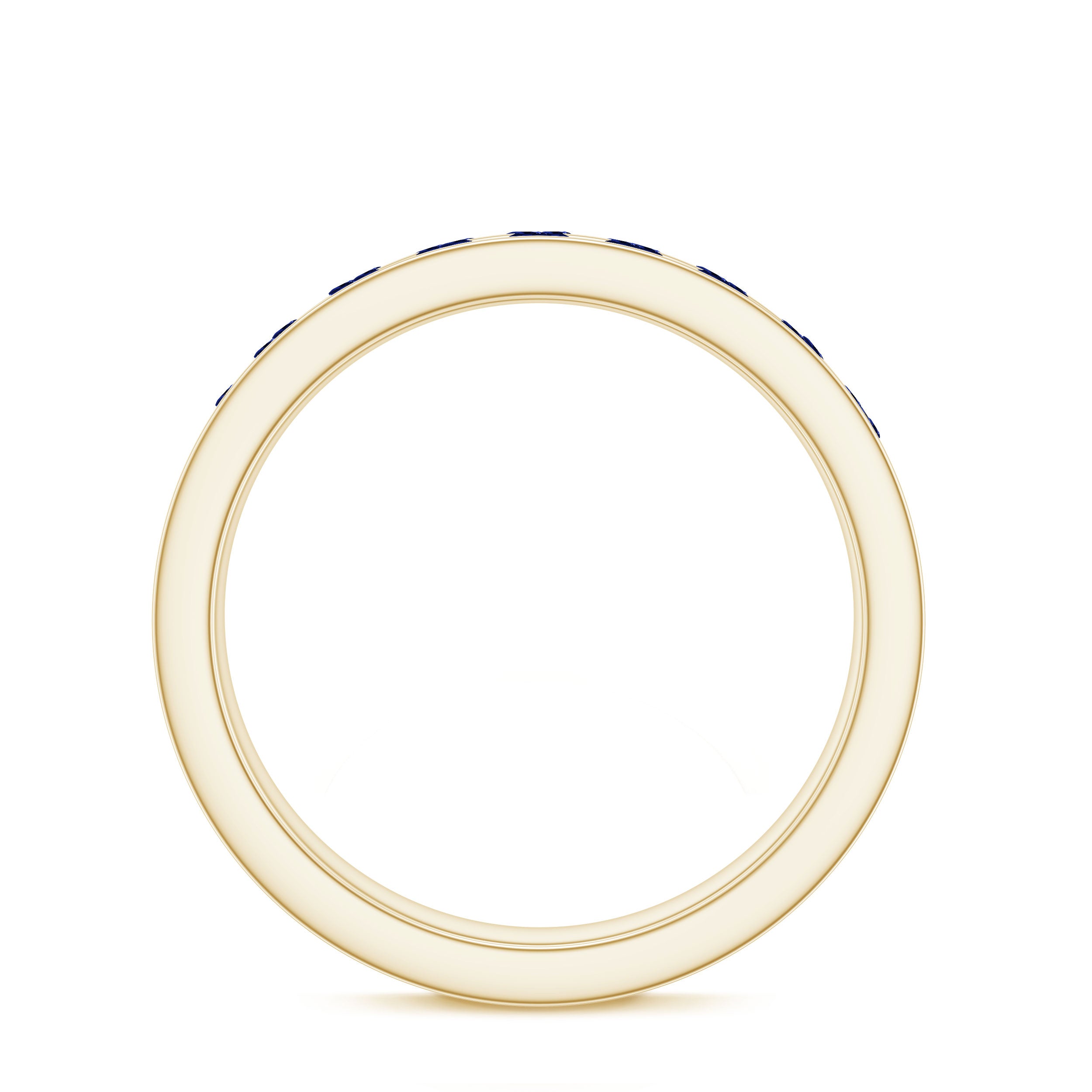 Certified Lab Grown Blue Sapphire Eternity Band Ring in Channel Set AAAA - Rosec Jewels