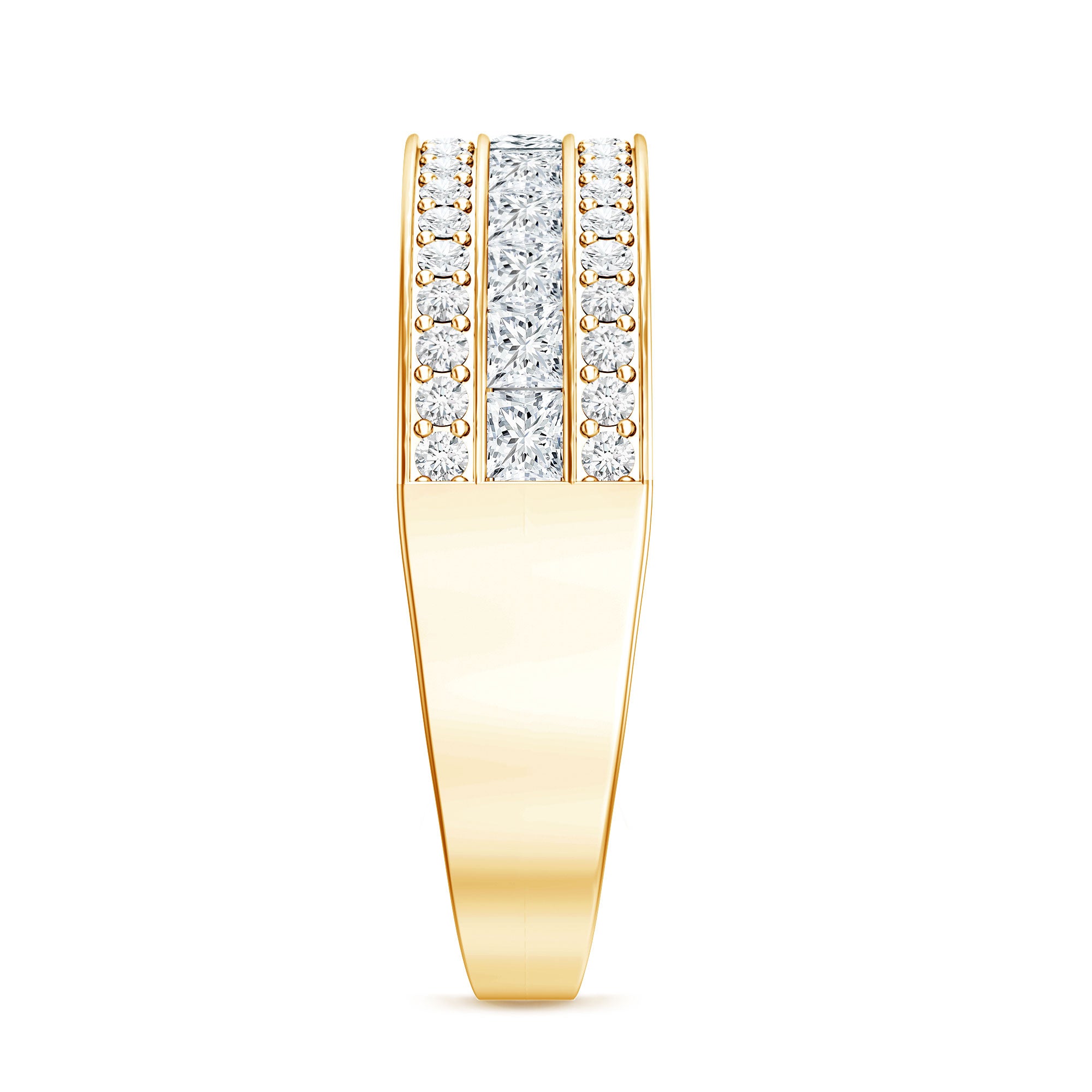 Moissanite 3 Row Eternity Band Ring for Women D-VS1 - Rosec Jewels