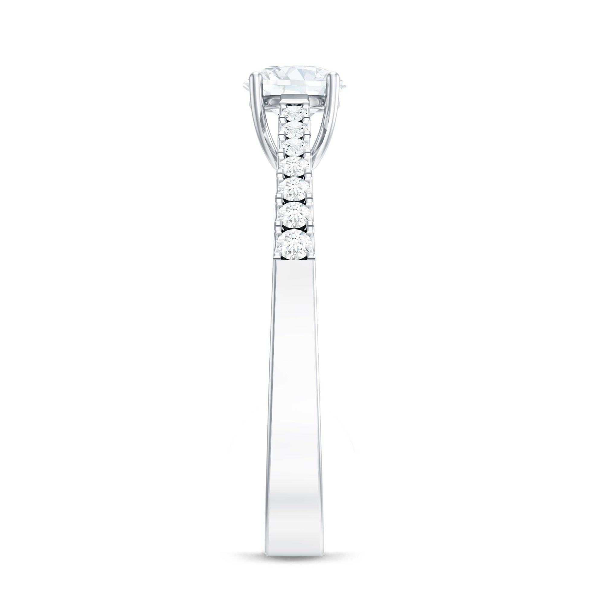 Half Carat Moissanite Engagement Ring D-VS1 - Rosec Jewels