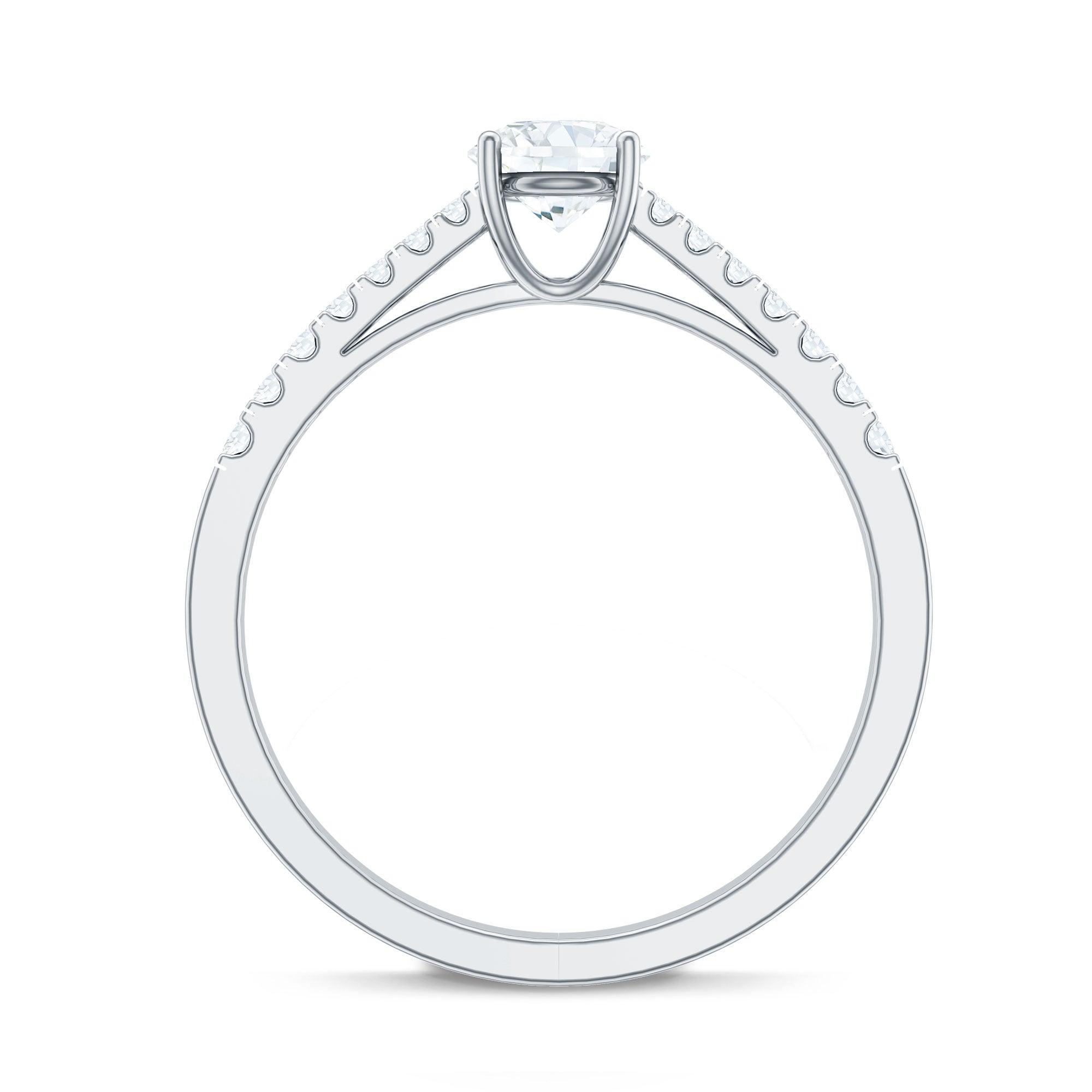 Half Carat Moissanite Engagement Ring D-VS1 - Rosec Jewels