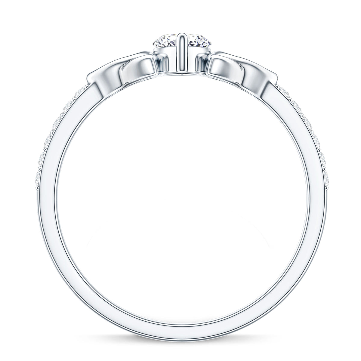 Marquise Cut Moissanite Celtic Knot Engagement Ring D-VS1 - Rosec Jewels