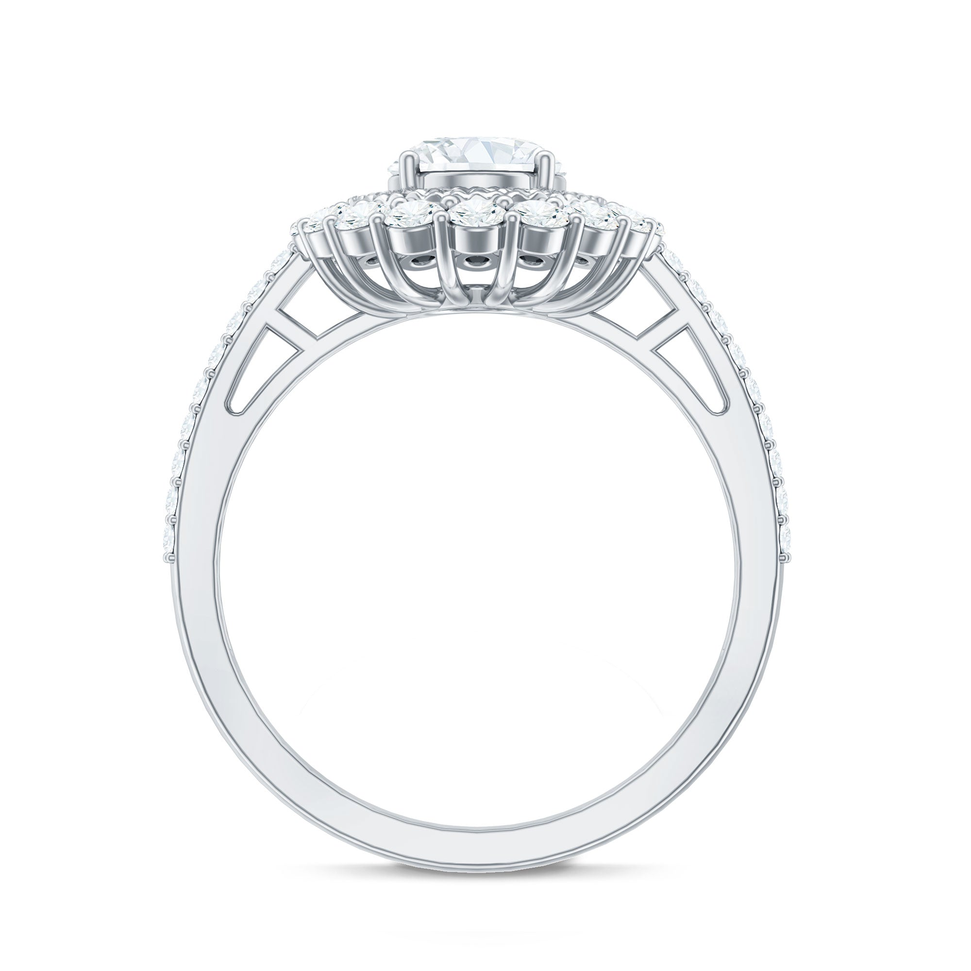 3.25 CT Vintage Inspired Zircon Oval Engagement Ring AAAA - Rosec Jewels