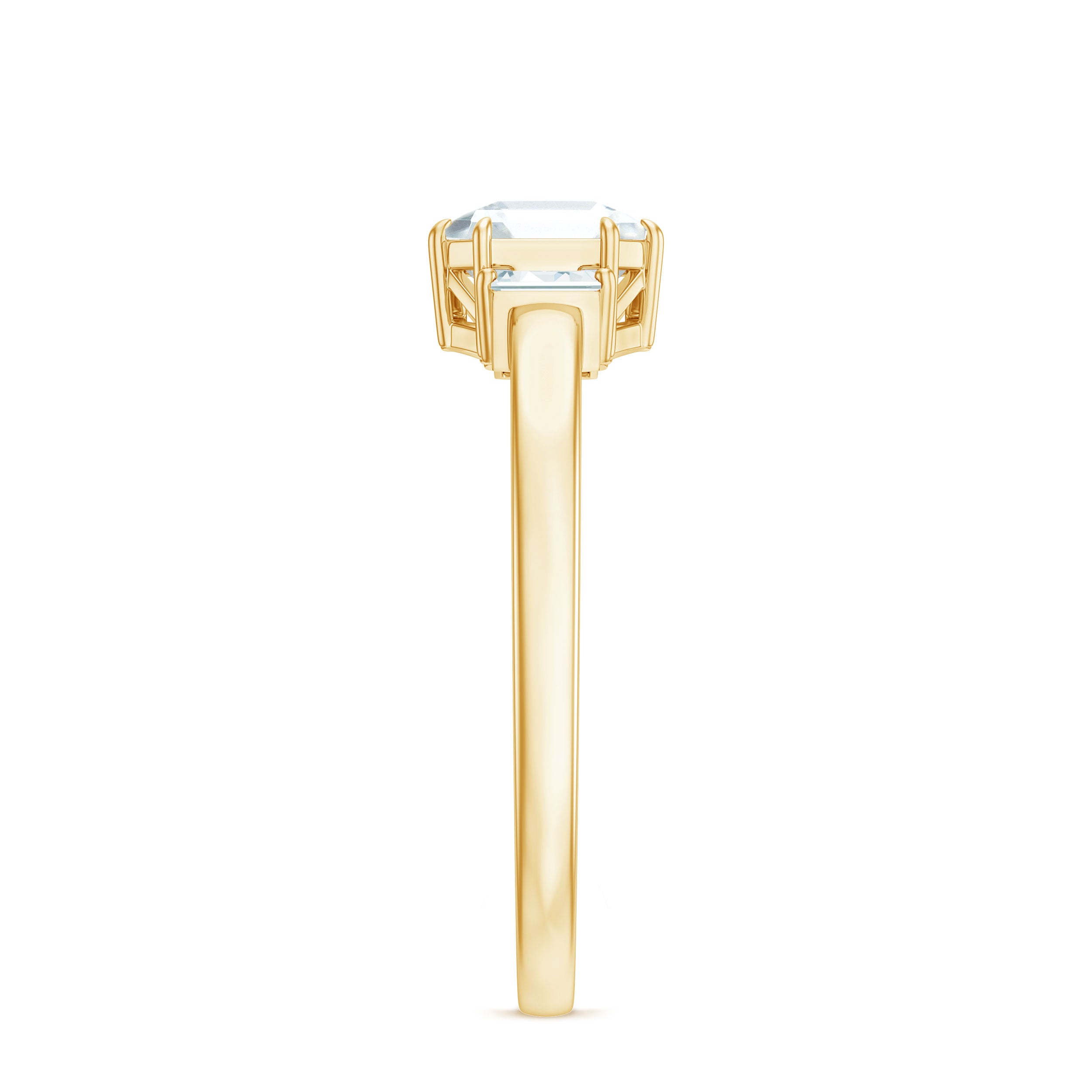 1.50 CT Asscher Cut Solitaire Zircon Engagement Ring AAAA - Rosec Jewels