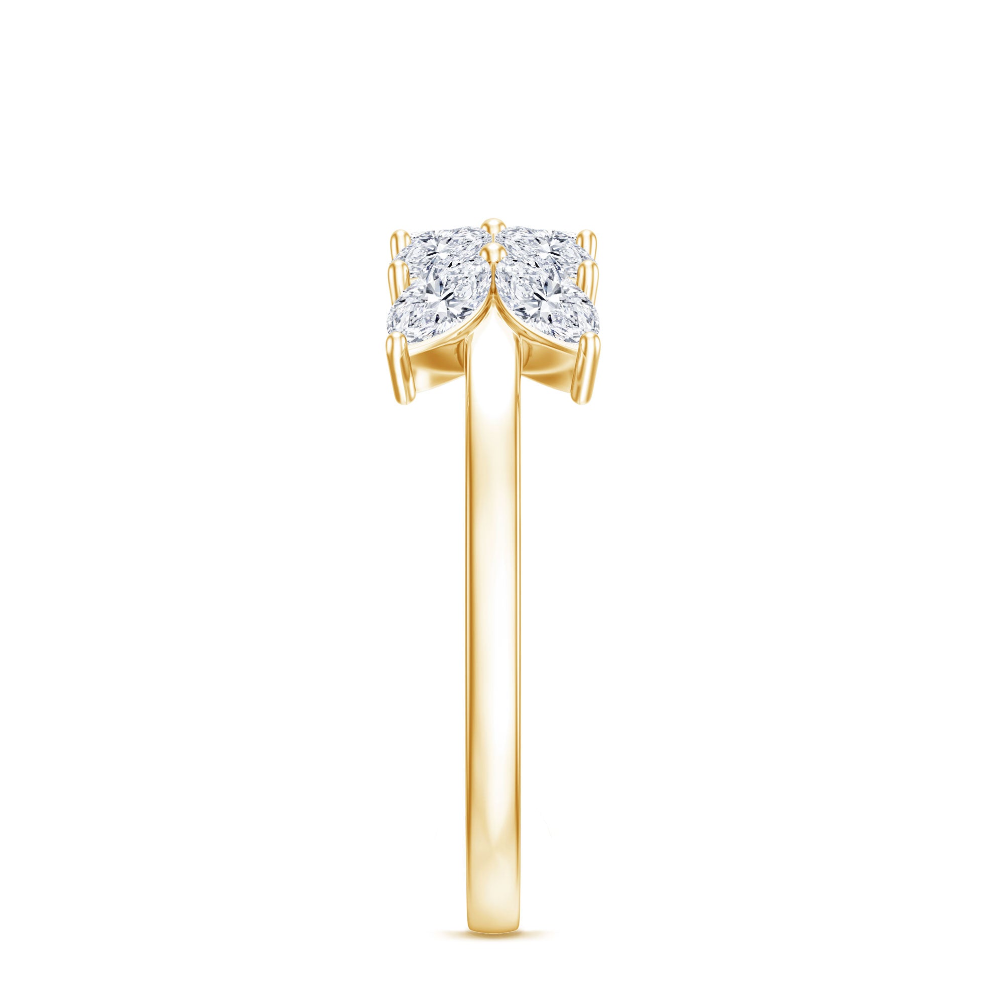Nature Inspired Moissanite Anniversary Ring for Women D-VS1 - Rosec Jewels