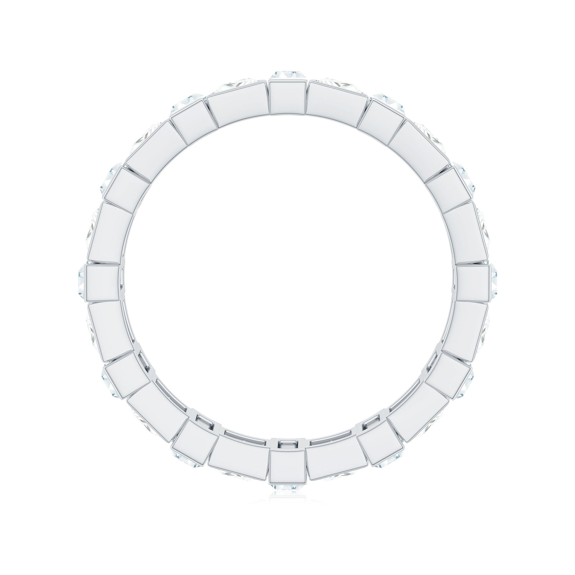 Princess Cut Moissanite Full Eternity Band for Women D-VS1 - Rosec Jewels