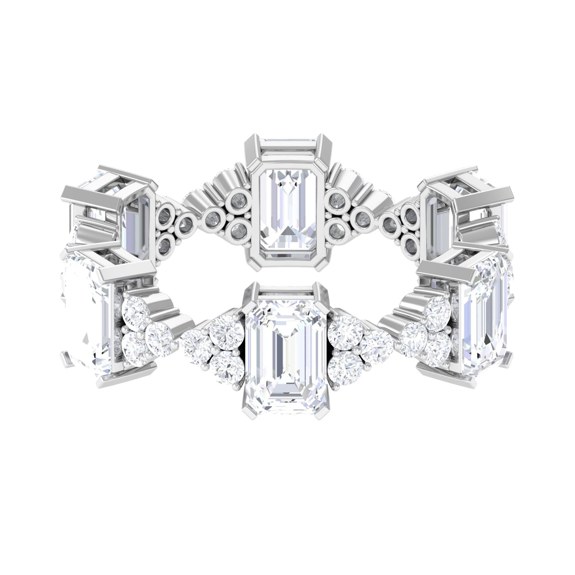 7 CT Designer Zircon Eternity Ring in Prong Setting AAAA - Rosec Jewels