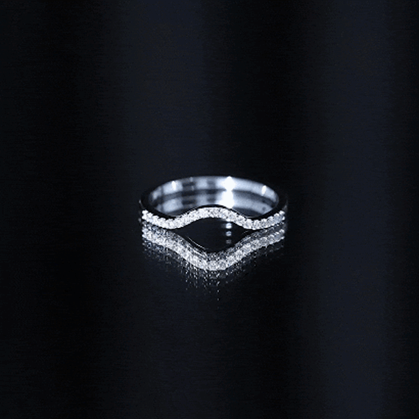 Real Diamond Curved Enhancer for Engagement Ring Natural - ( HI-SI ) - Rosec Jewels