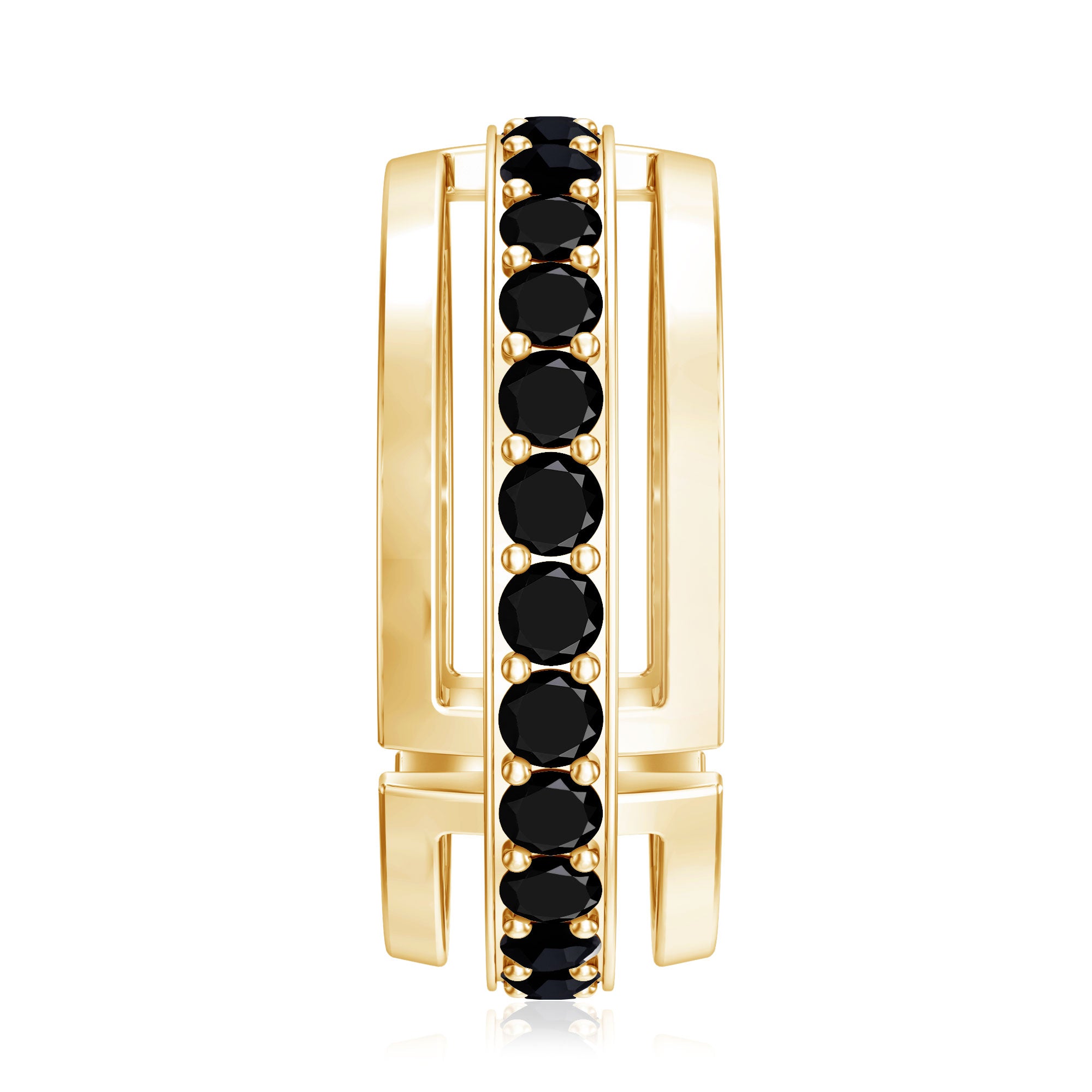 Certified Lab Created Black Diamond Wedding Band for Men AAAA ( Synthetic ) - Rosec Jewels