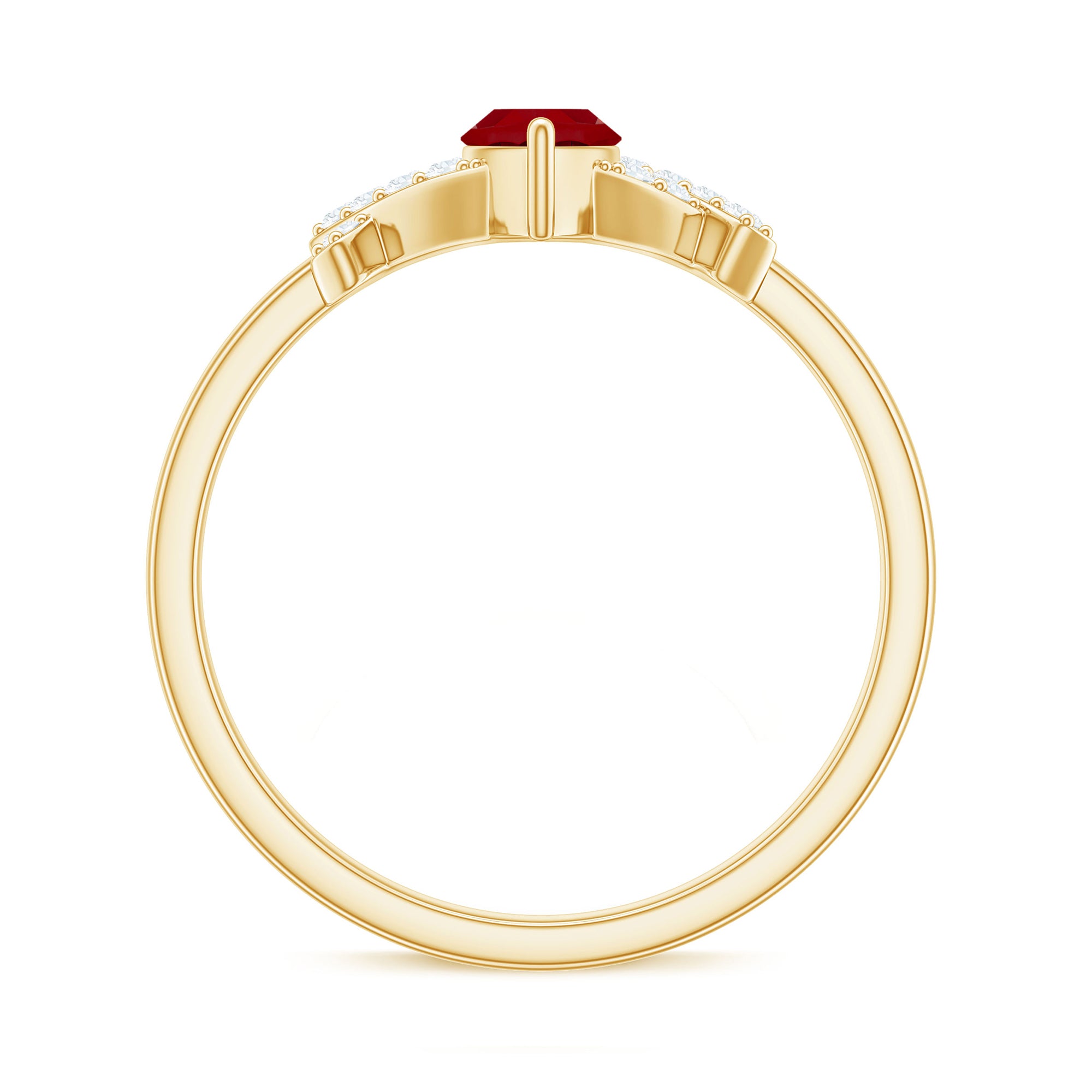 Rosec Jewels-Marquise Cut Lab Created Ruby Designer Engagement Ring