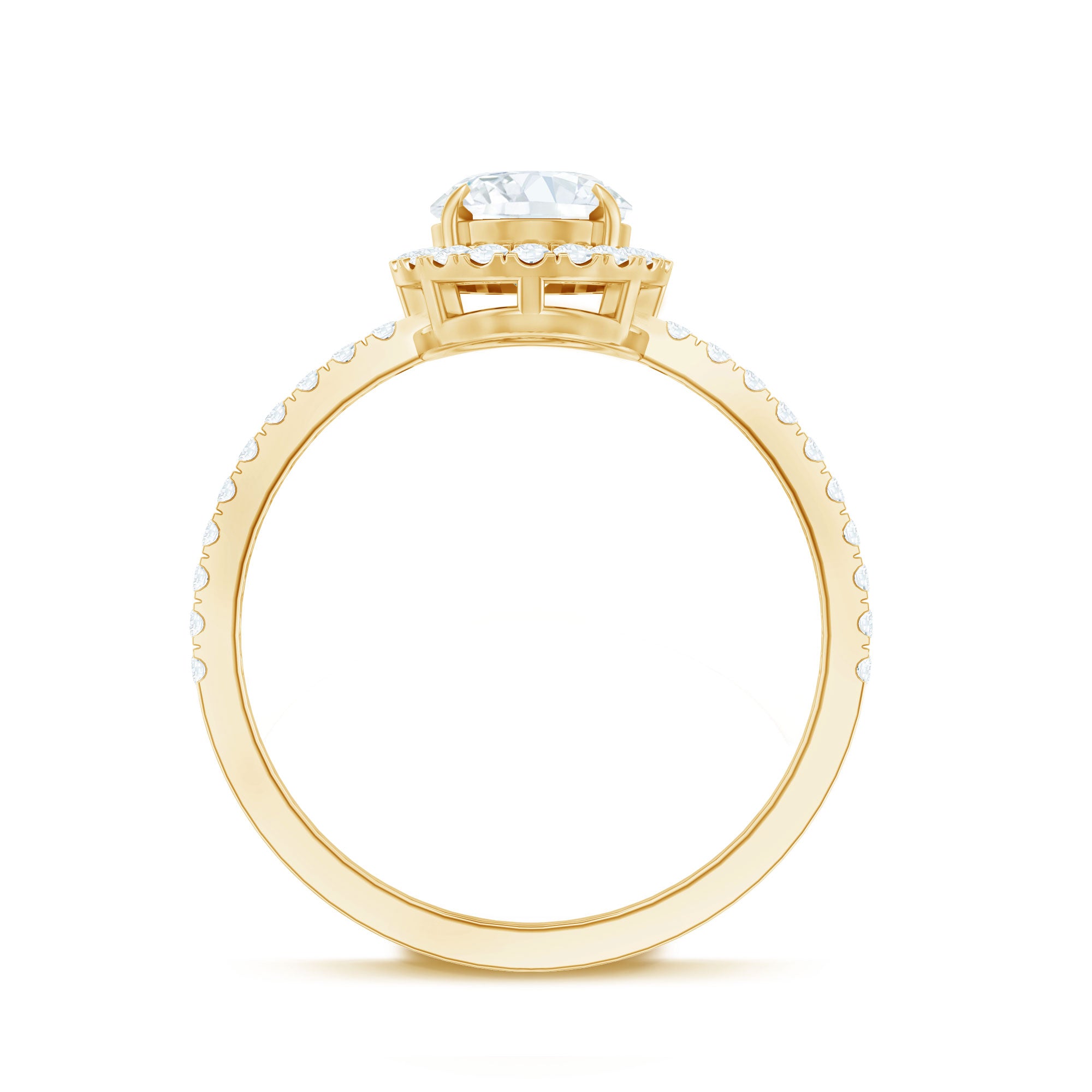 Rosec Jewels-Brilliant Cut Moissanite Oblong Engagement Ring With Certificate