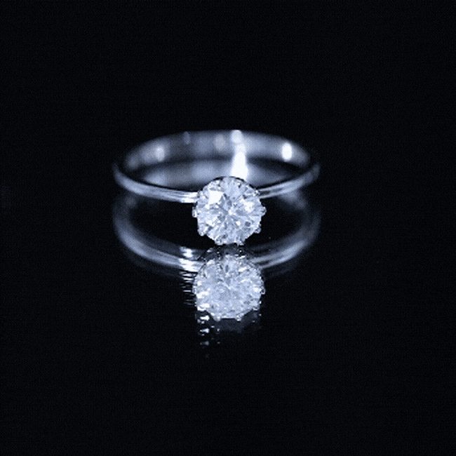 1 CT Simulated Diamond Solitaire Ring in Lotus Basket Setting AAAA - Rosec Jewels