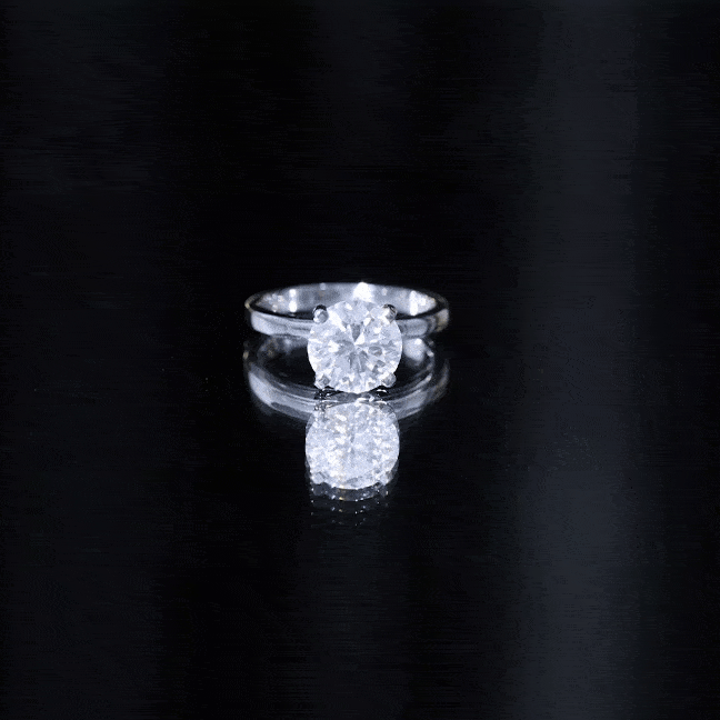2 CT Simple Round Zircon Solitaire Ring in Peg Head Setting AAAA - Rosec Jewels