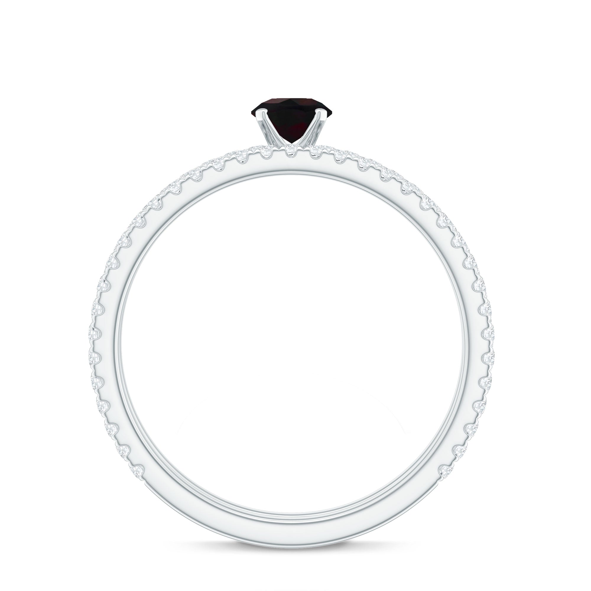 0.4 Carat Minimal Wedding Ring Set with Black Opal and Diamond AAA - Rosec Jewels