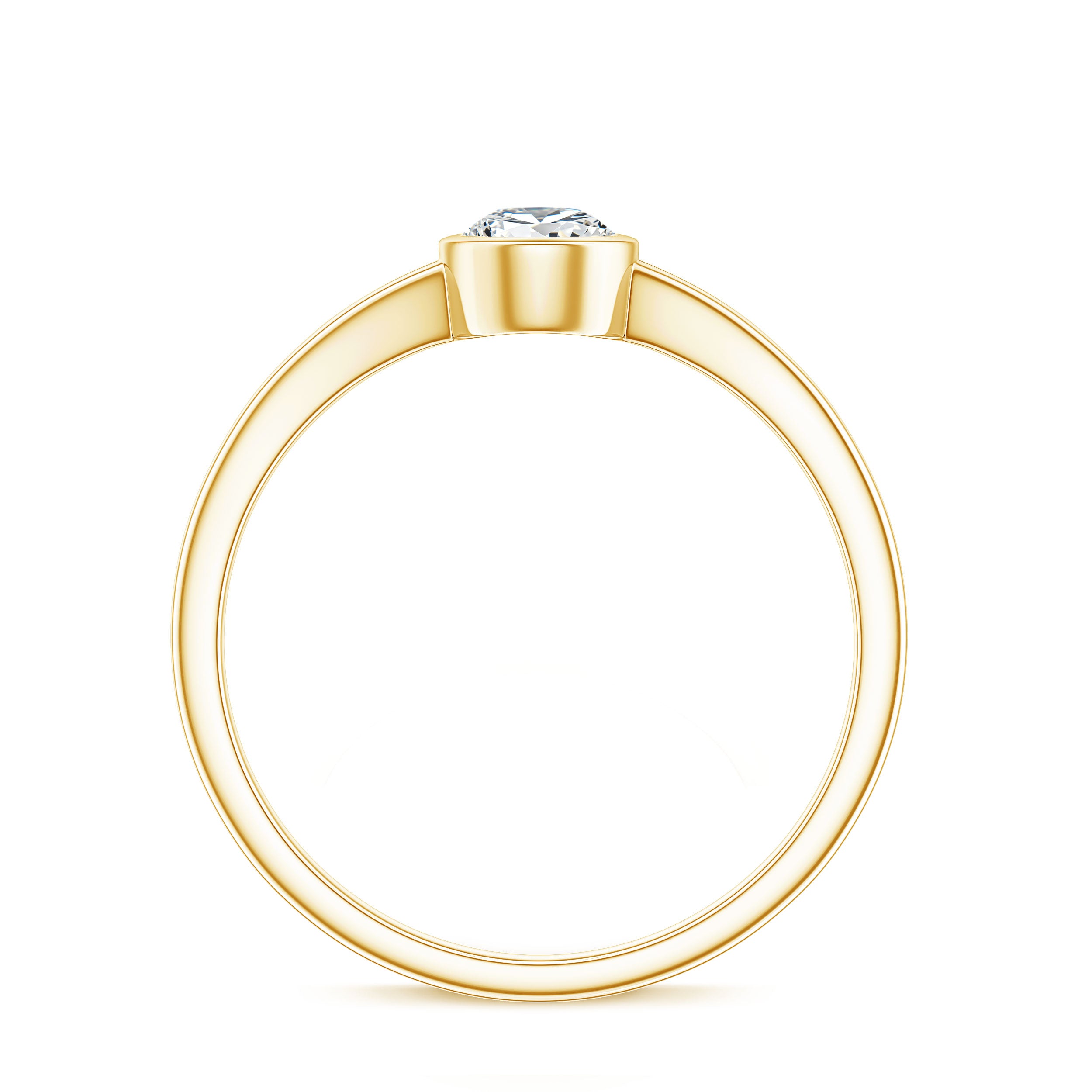 Pear Cut Lab Grown Diamond Solitaire Ring in Split Shank Lab - ( EF-VS ) - Rosec Jewels