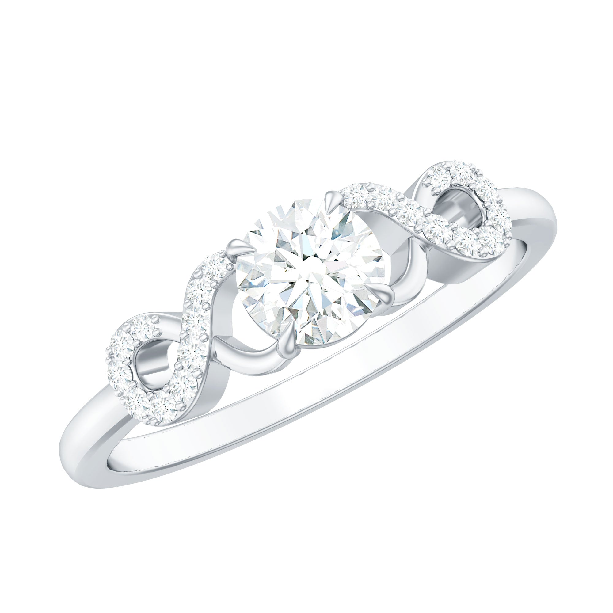Lab Grown Diamond Criss Cross Promise Ring