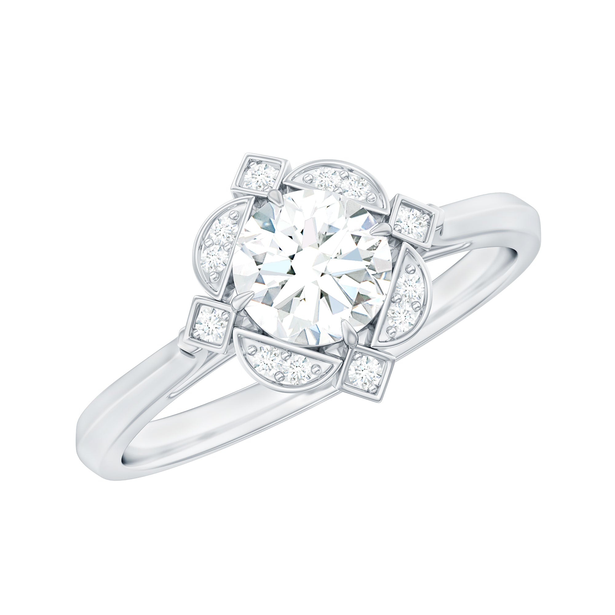Vintage Style Lab Grown Diamond Engagement Ring