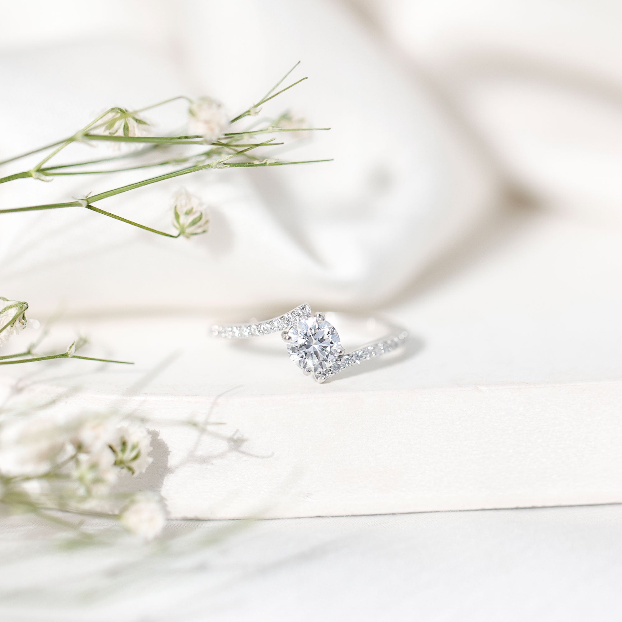 Lab Grown Diamond Solitaire Promise Engagement Ring Lab - ( EF-VS ) - Rosec Jewels
