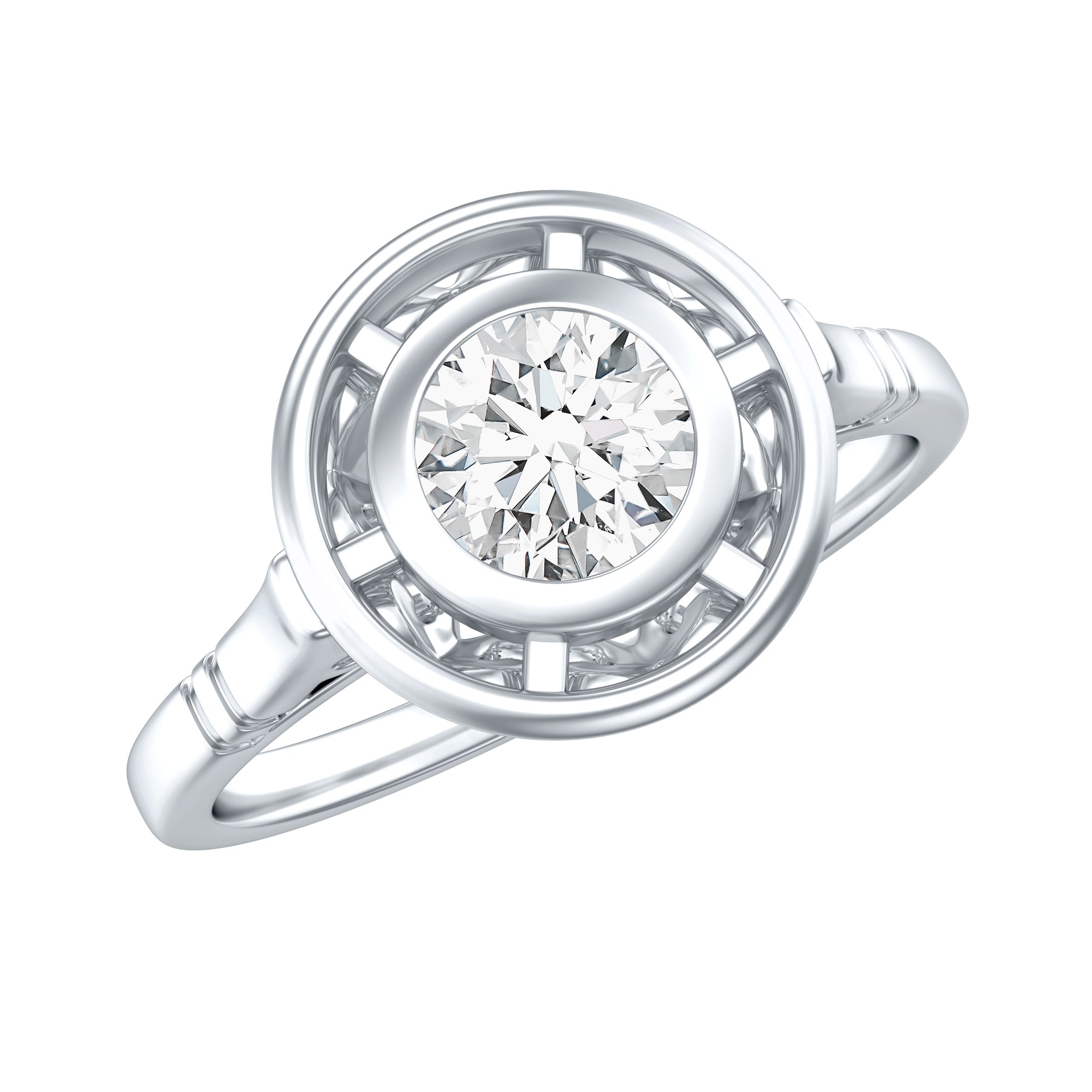 Vintage Inspired Lab Grown Diamond Solitaire Ring